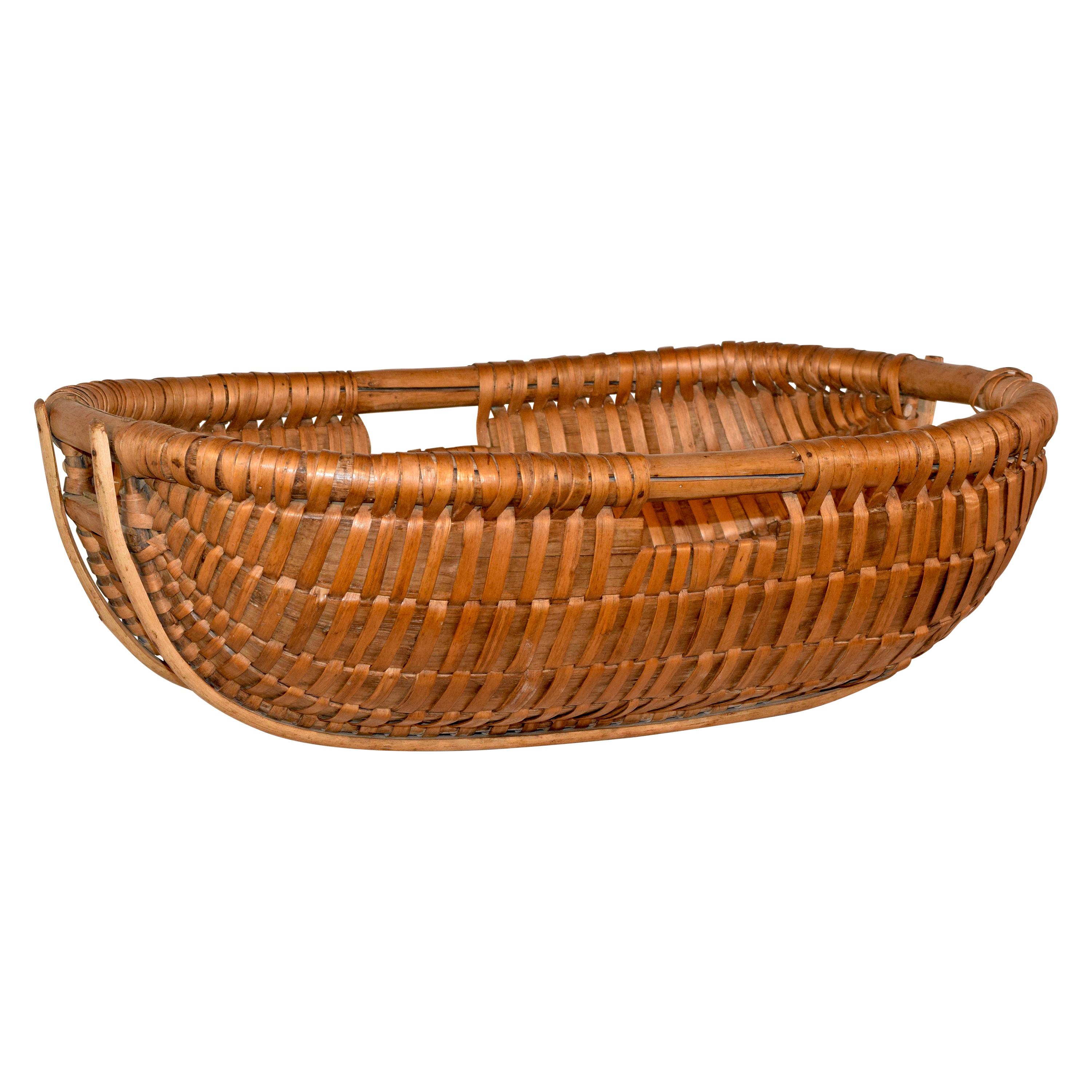 19th Century Split Oak Basket For Sale