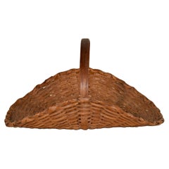 Panier à fleurs en Oak Oak fendu du 19ème siècle