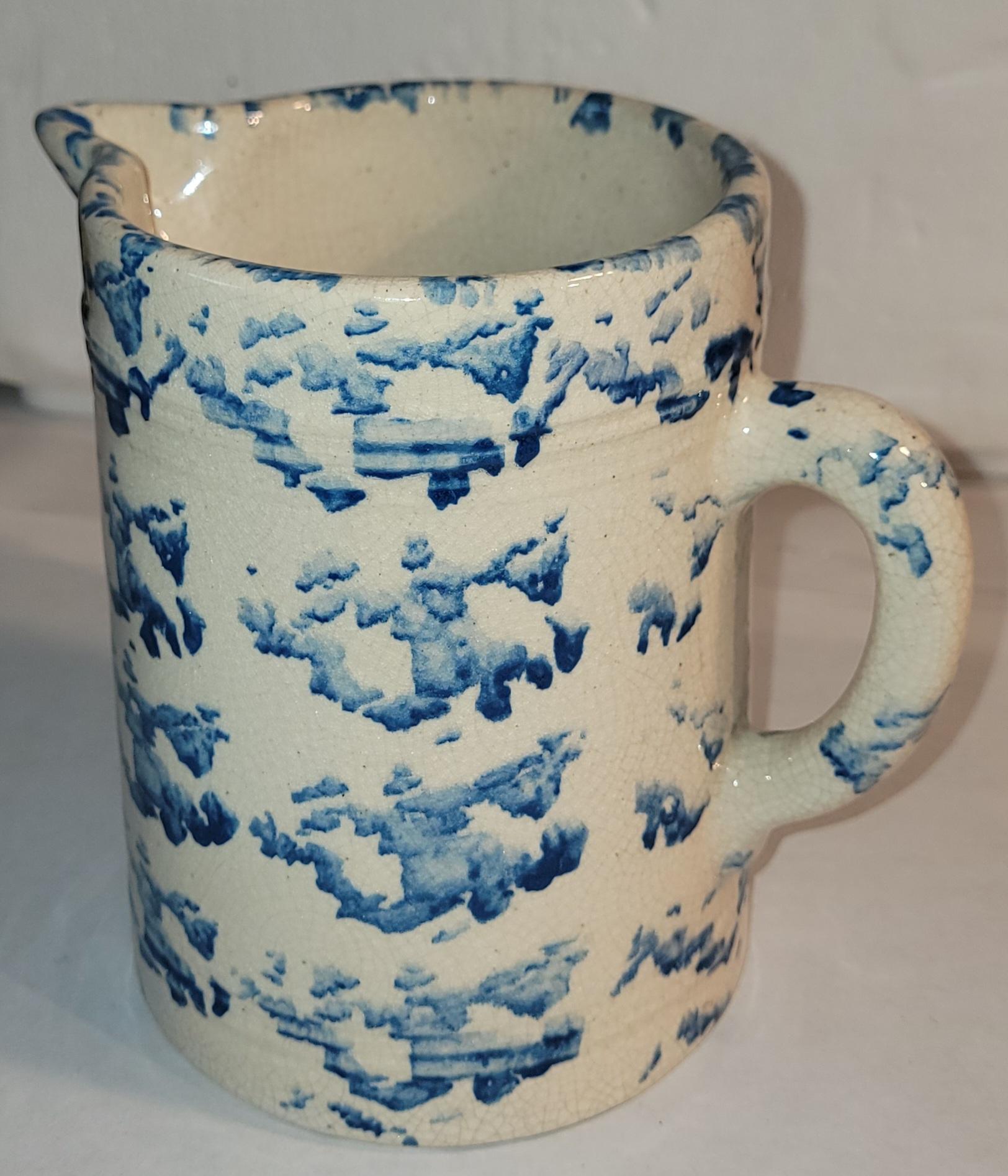 Hand-Crafted 19thc Sponge Ware Pitcher For Sale