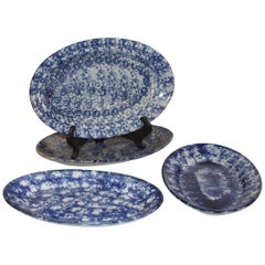 19th Century Sponge Ware Serving Platters, 5