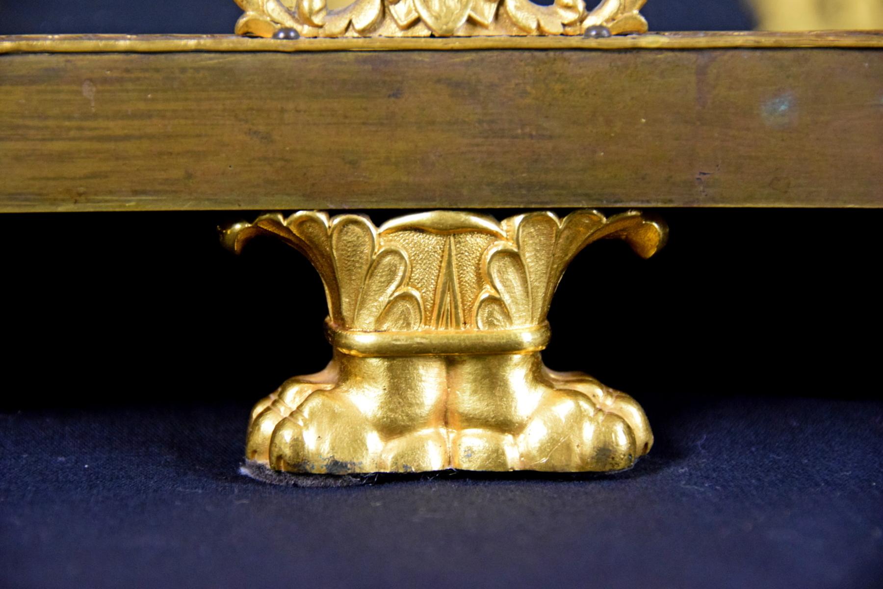 19th Century Square Gilt Bronze Empire Centerpiece 4