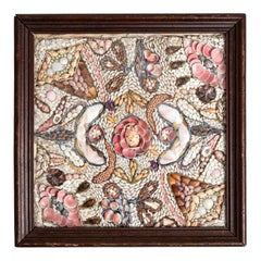 Antique 19th Century Square Sailor's Valentine