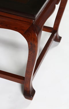 19th Century Square Table with Cabriole Legs