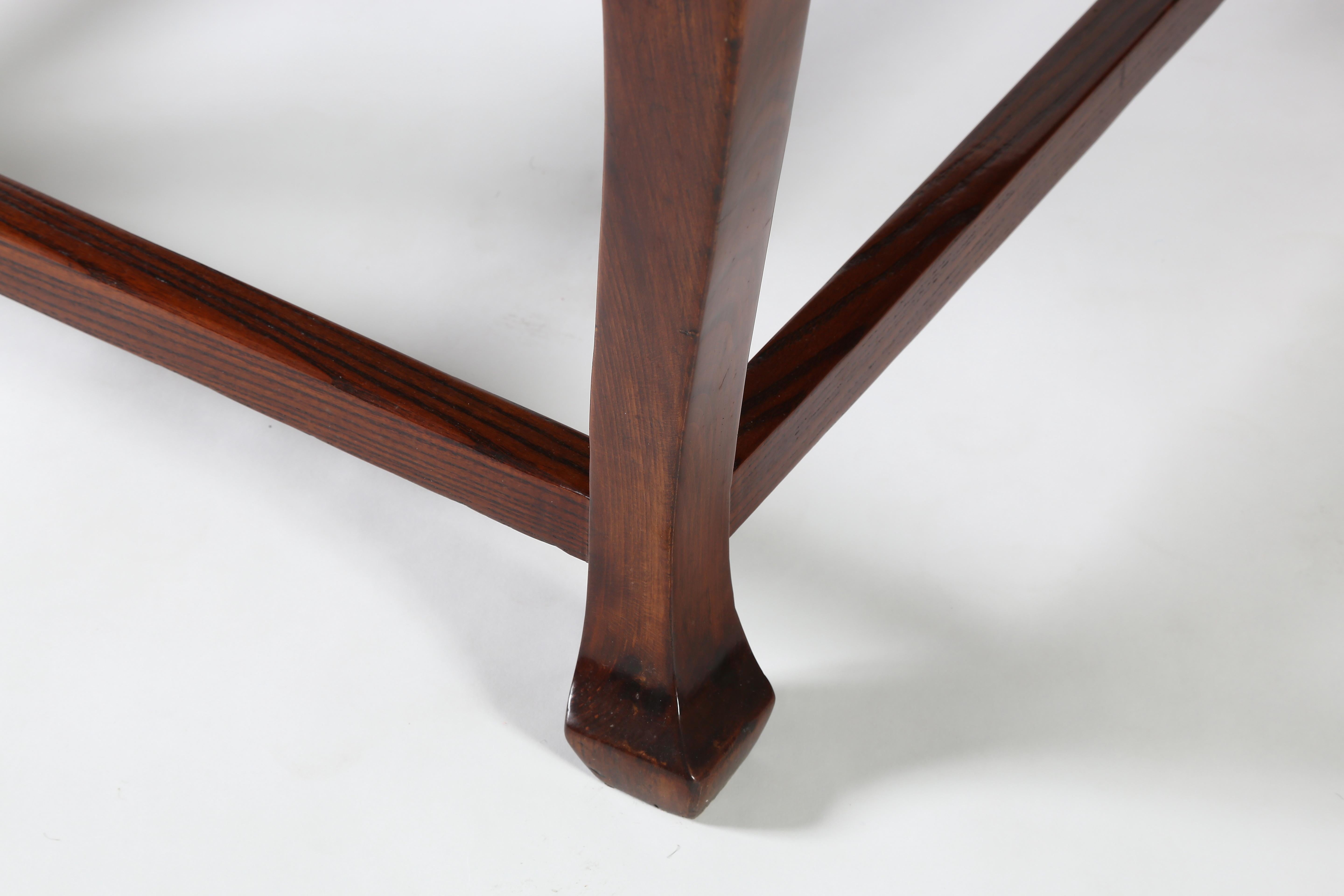 19th Century Square Table with Cabriole Legs For Sale 1