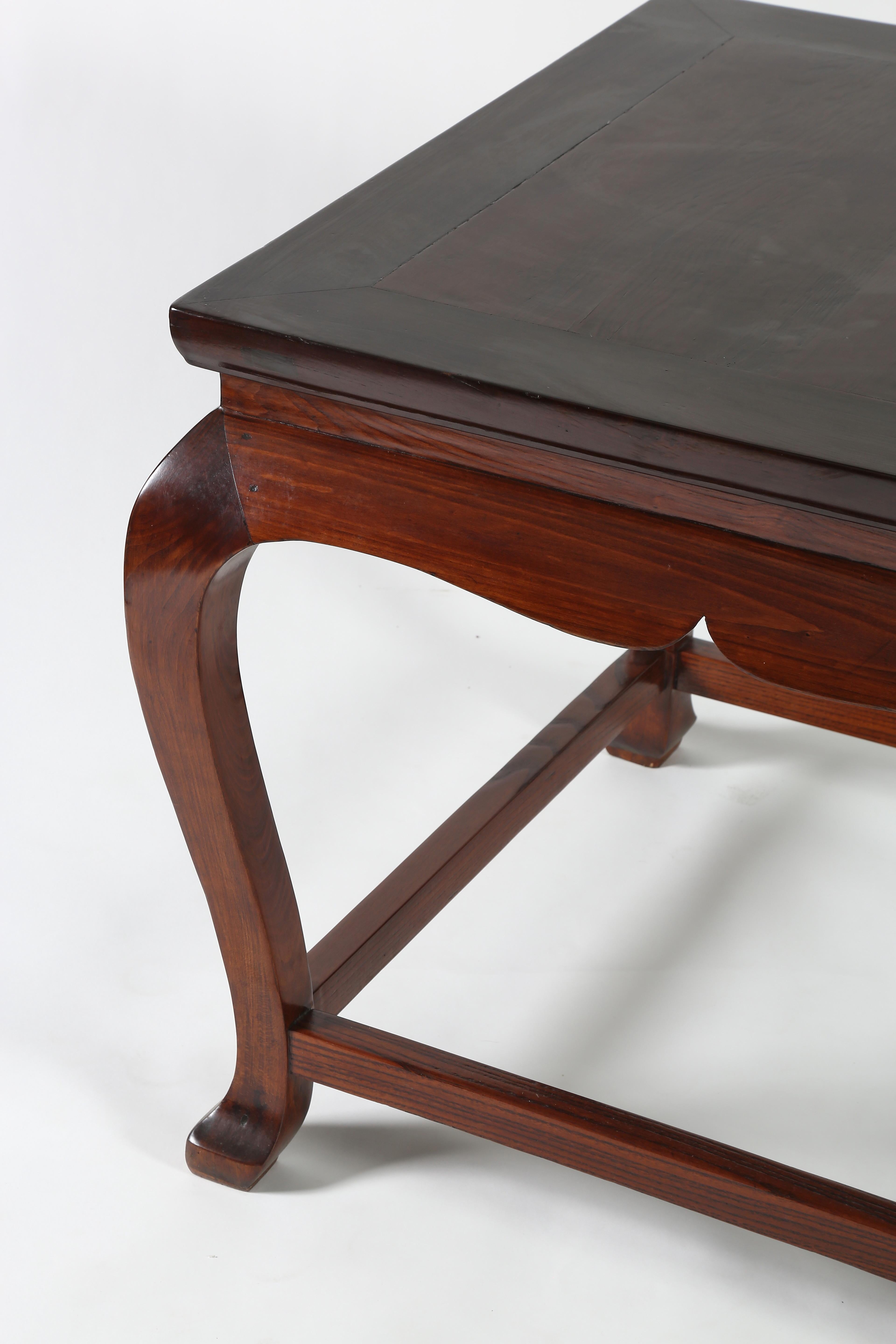 19th Century Square Table with Cabriole Legs For Sale 2