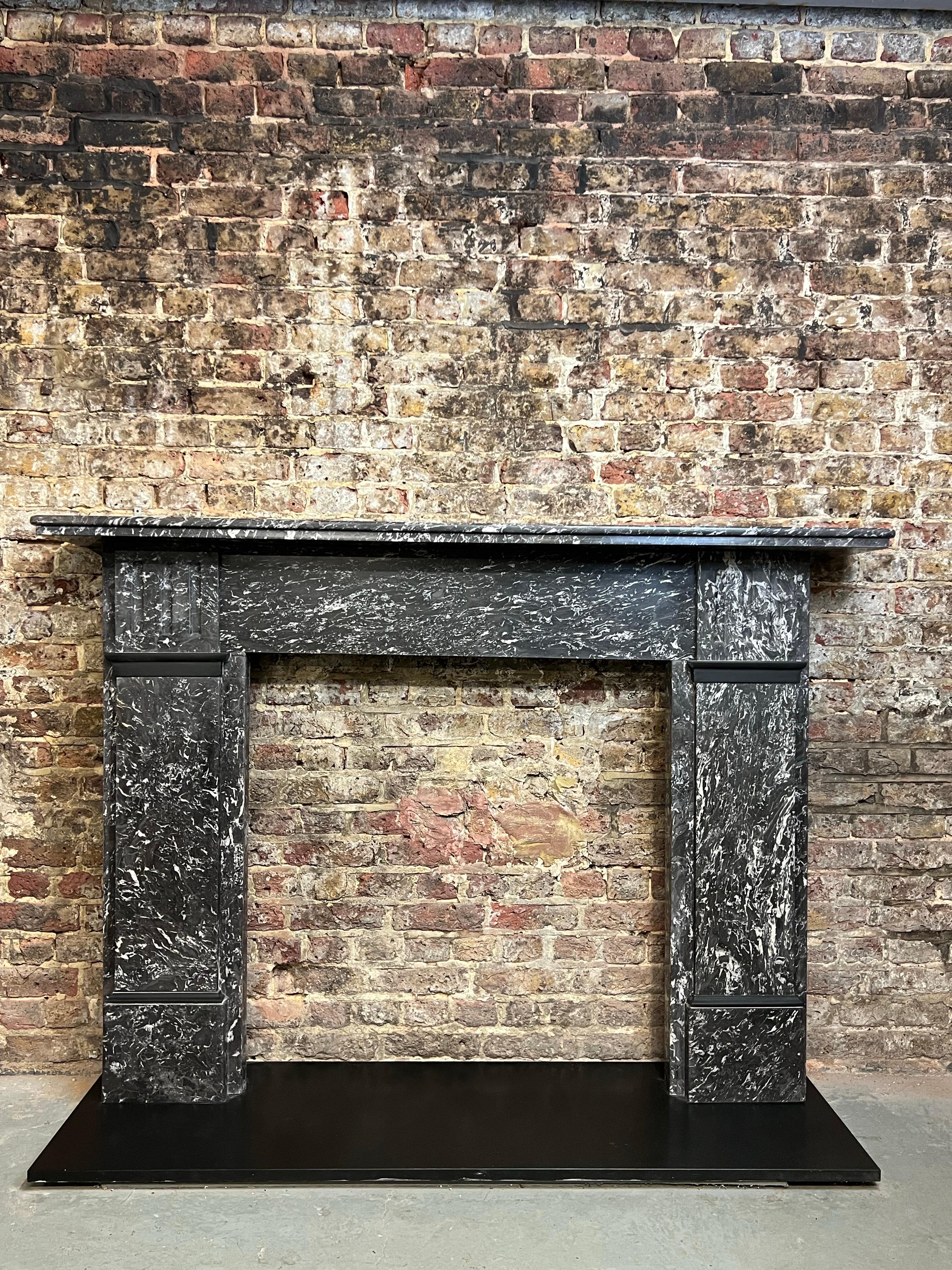 19th Century St. Annes Marble Fireplace Mantelpiece.
This Stunning Original Victorian English Made Marble Fireplace Has Recently Been Salvaged From A London Town House.
In Very Good Condition & Cleaned Faithfully To Its Former Original Glory. 
St