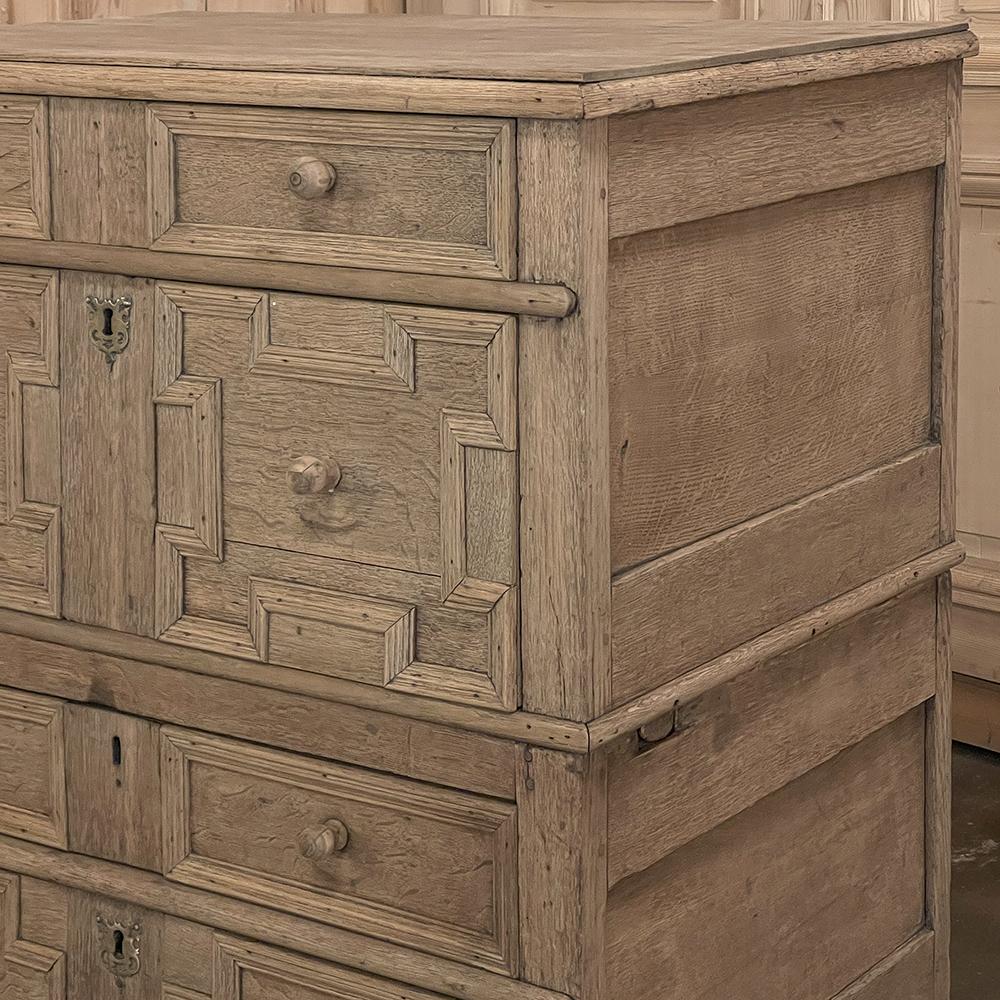 19th Century Stacked Jacobean Chest of Drawers, Cabinet 7