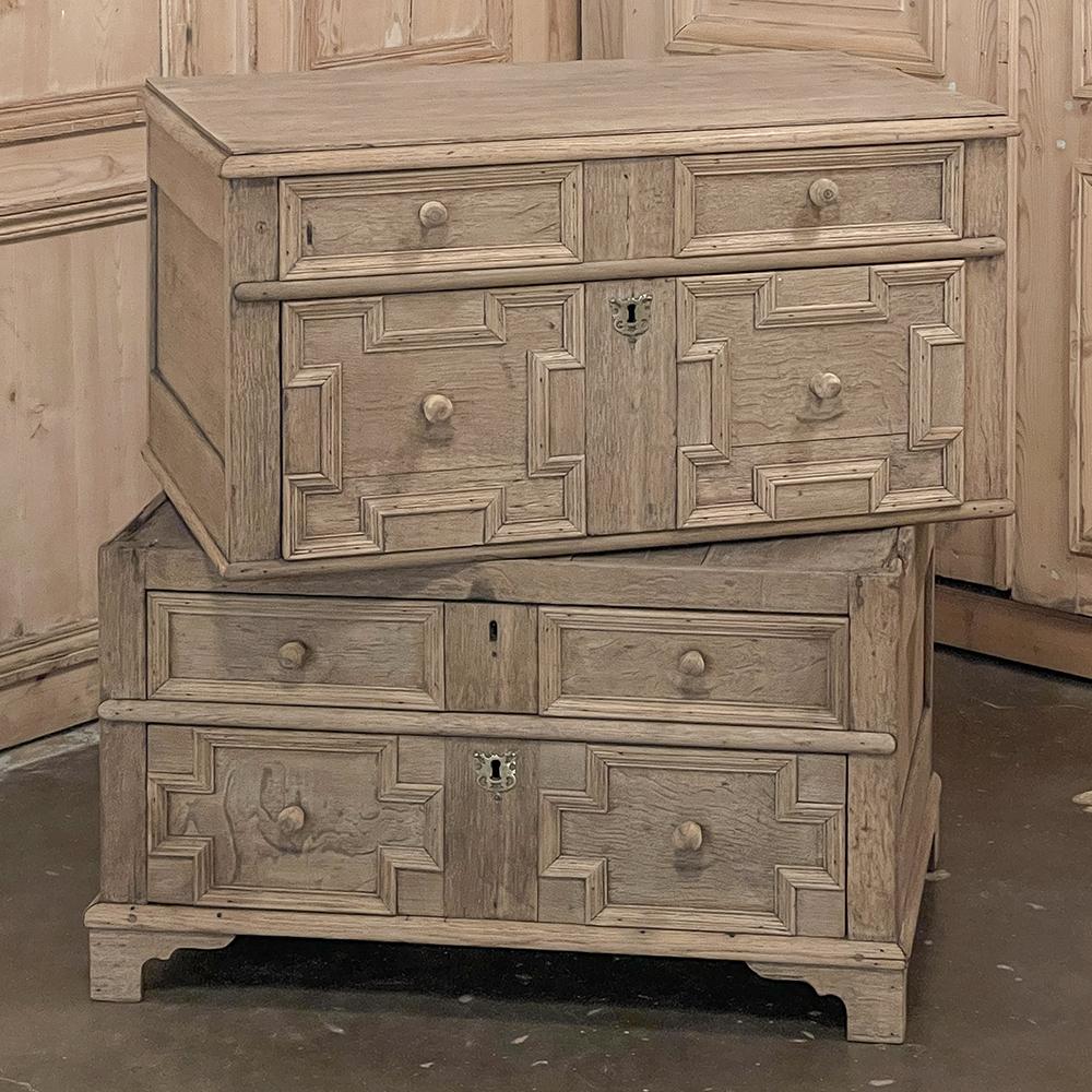 19th Century Stacked Jacobean Chest of Drawers, Cabinet In Good Condition In Dallas, TX