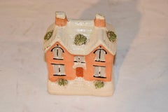 19th Century Staffordshire Cottage Bank