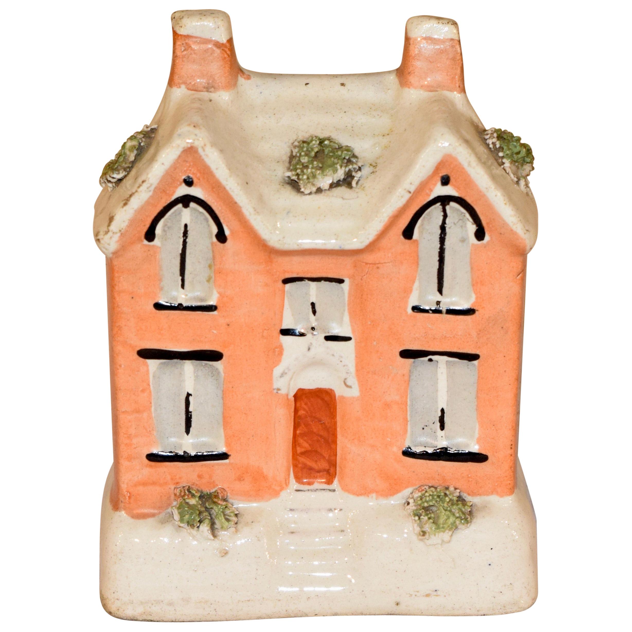 19th Century Staffordshire Cottage Bank