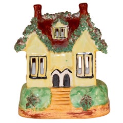 Antique 19th Century Staffordshire Cottage