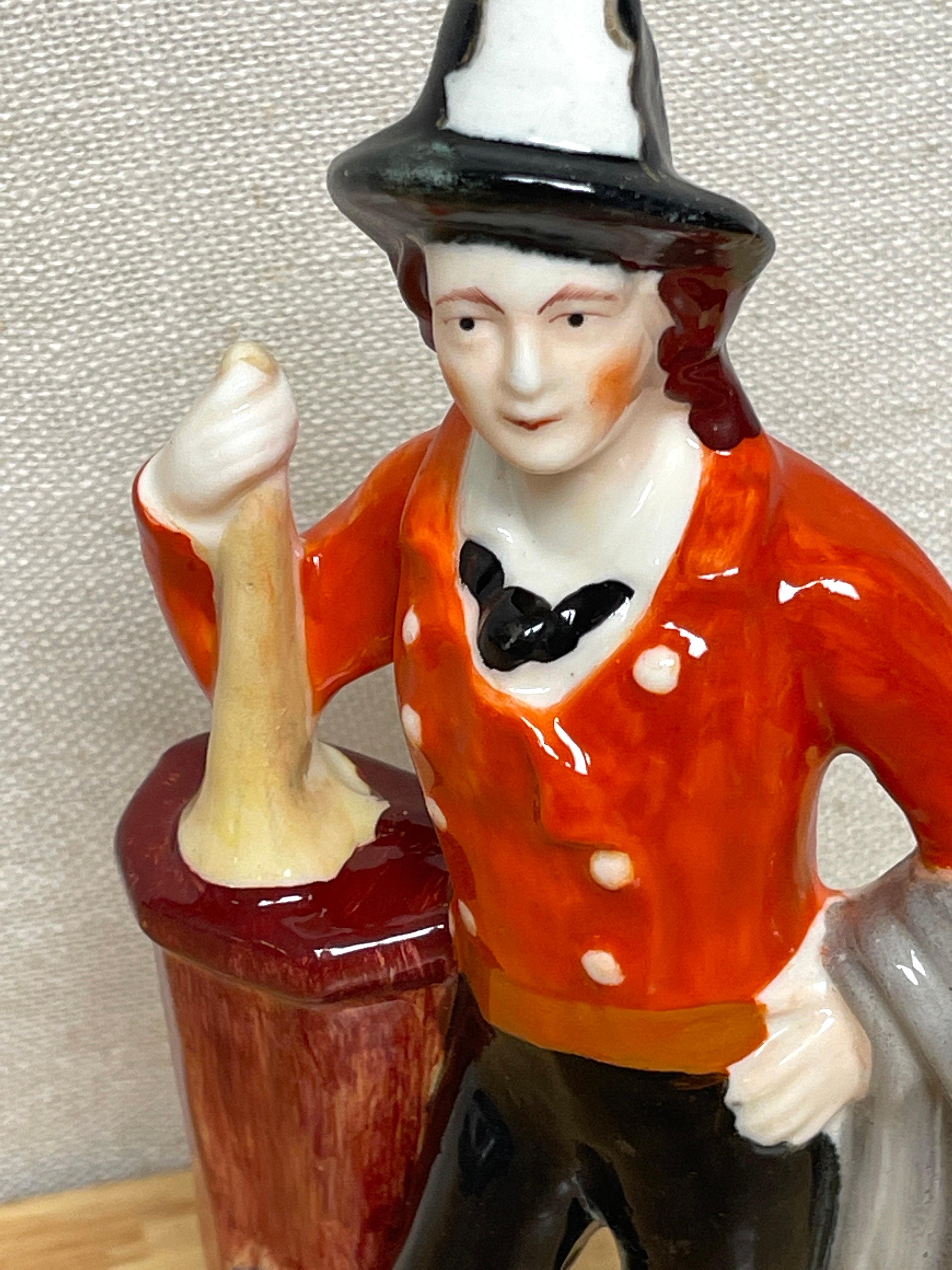 High Victorian 19th Century Staffordshire Figure of 'American Fireman' For Sale