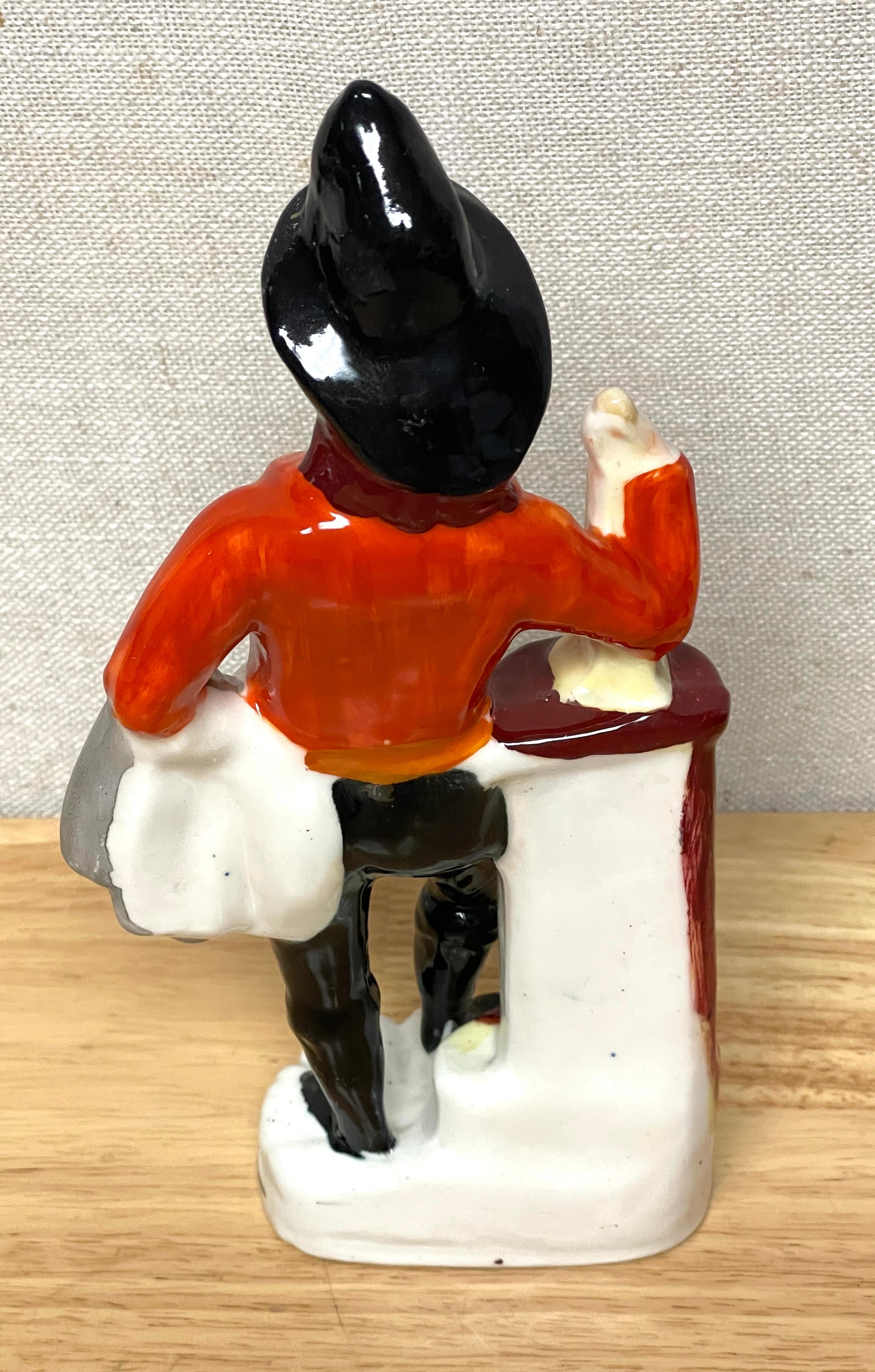 Pottery 19th Century Staffordshire Figure of 'American Fireman' For Sale