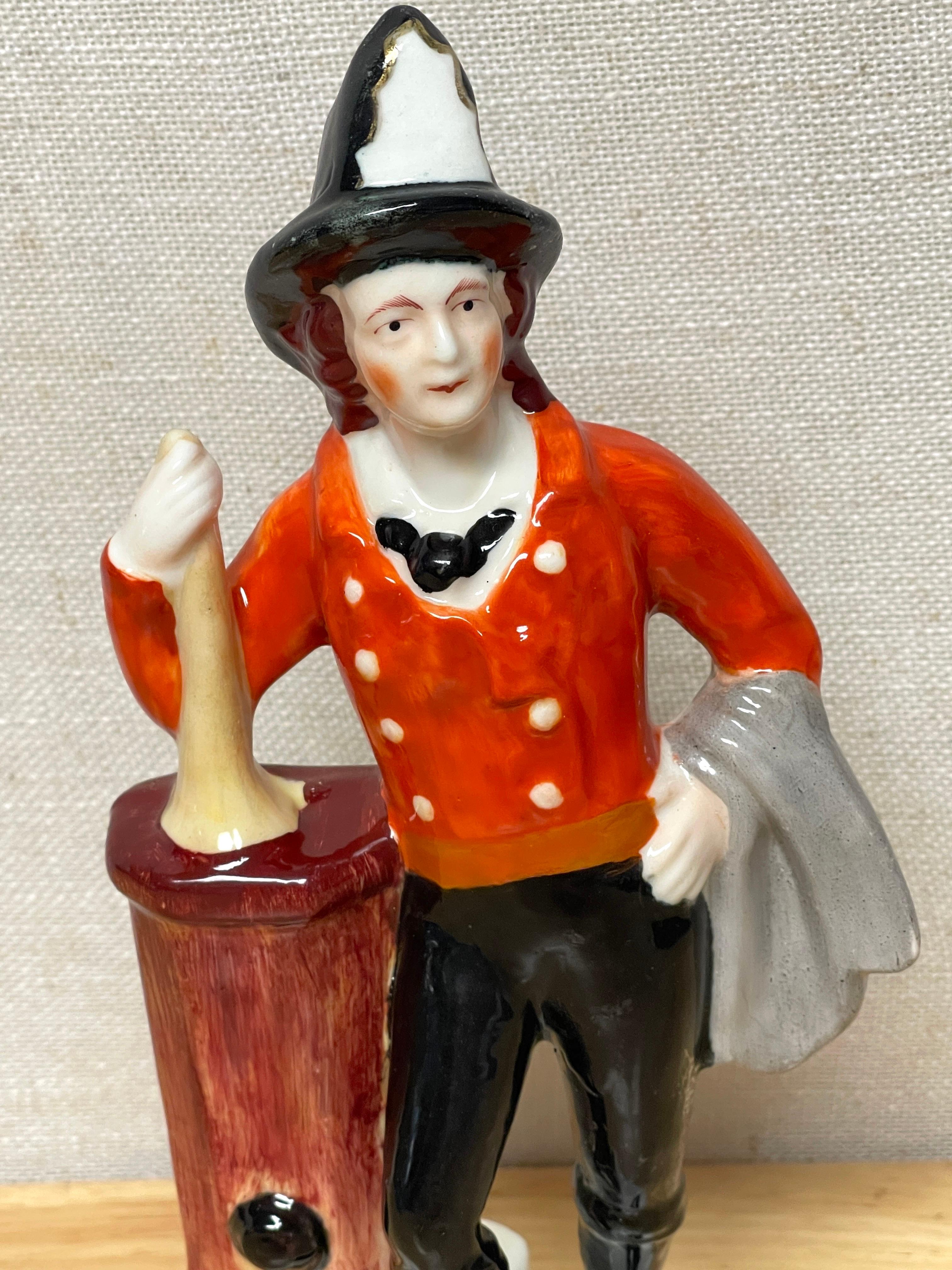 Poteries Figure du 19e siècle du Staffordshire représentant un « pompier américain » en vente