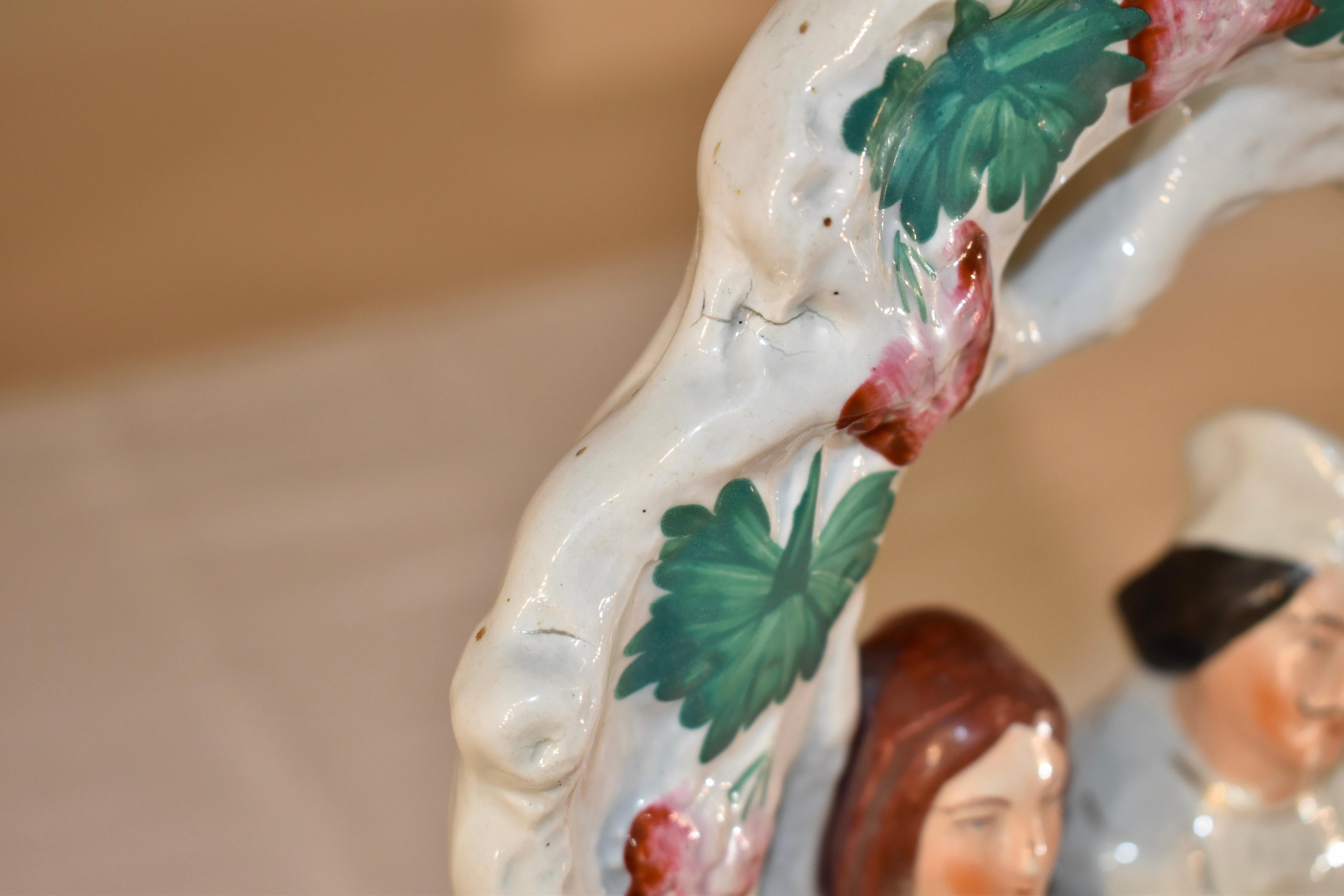 19th Century Staffordshire Figures Under an Arbor For Sale 4