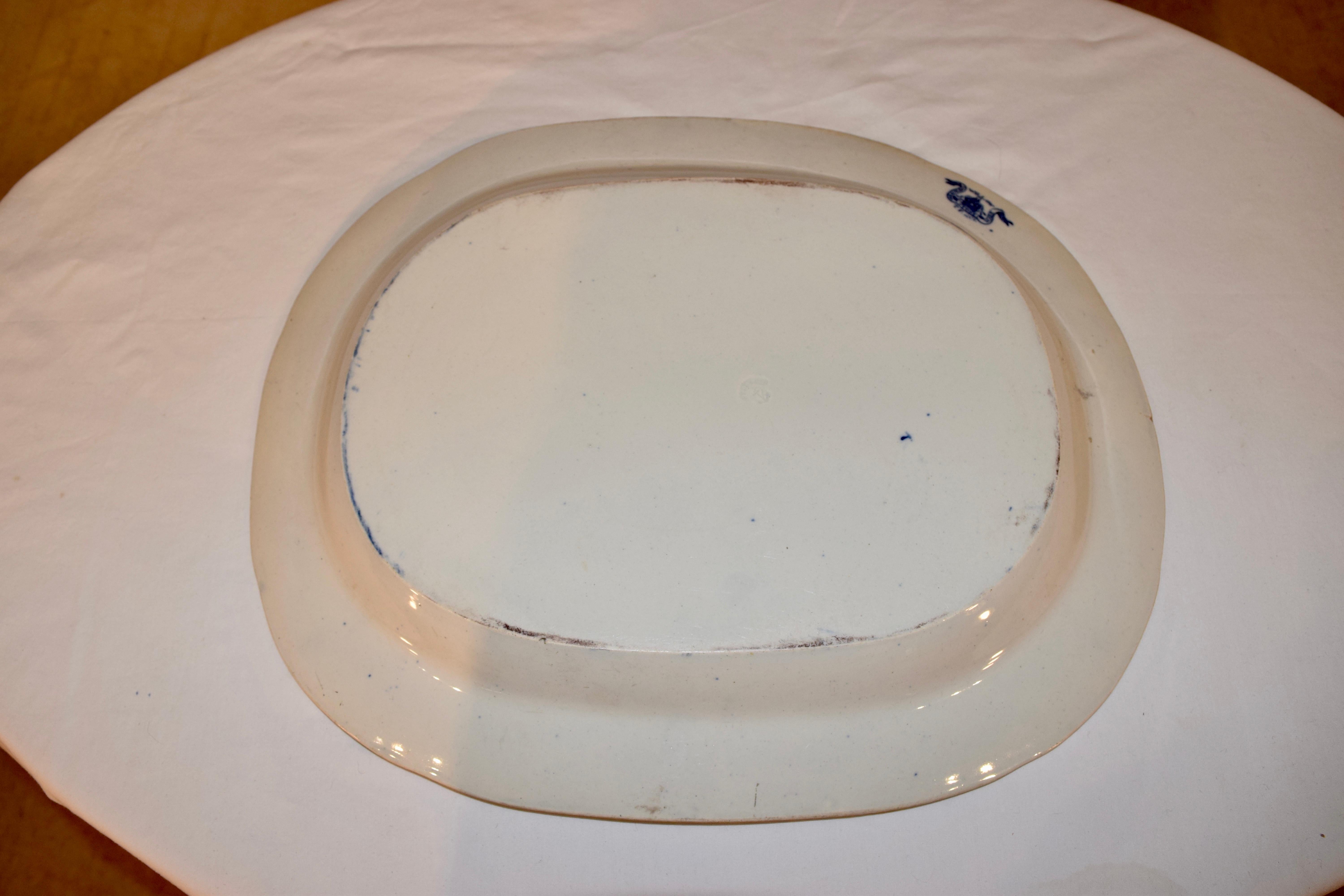 19th Century Staffordshire Platter In Good Condition In High Point, NC