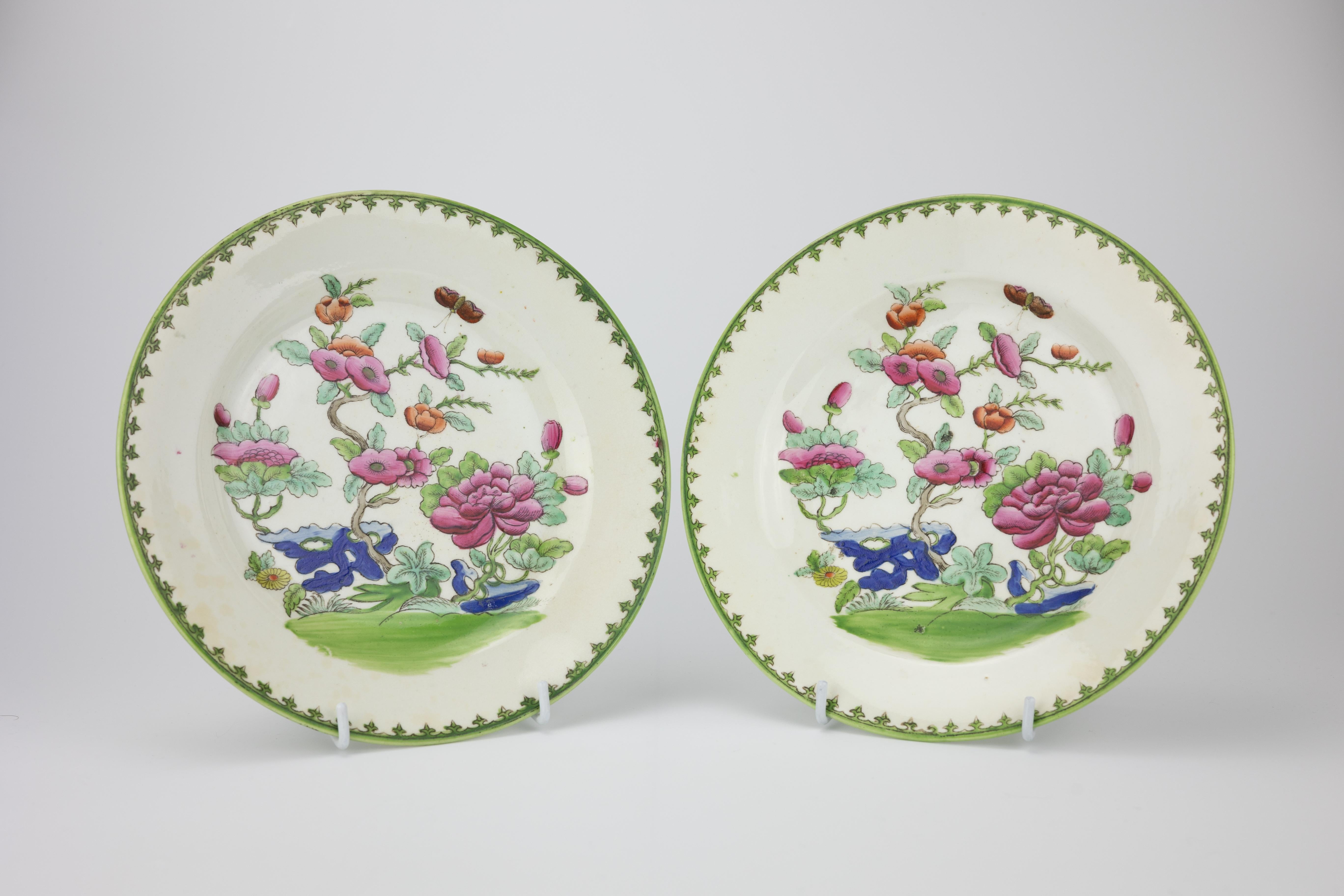 19th Century Staffordshire Porcelain Chinoiserie Tea Set 11
