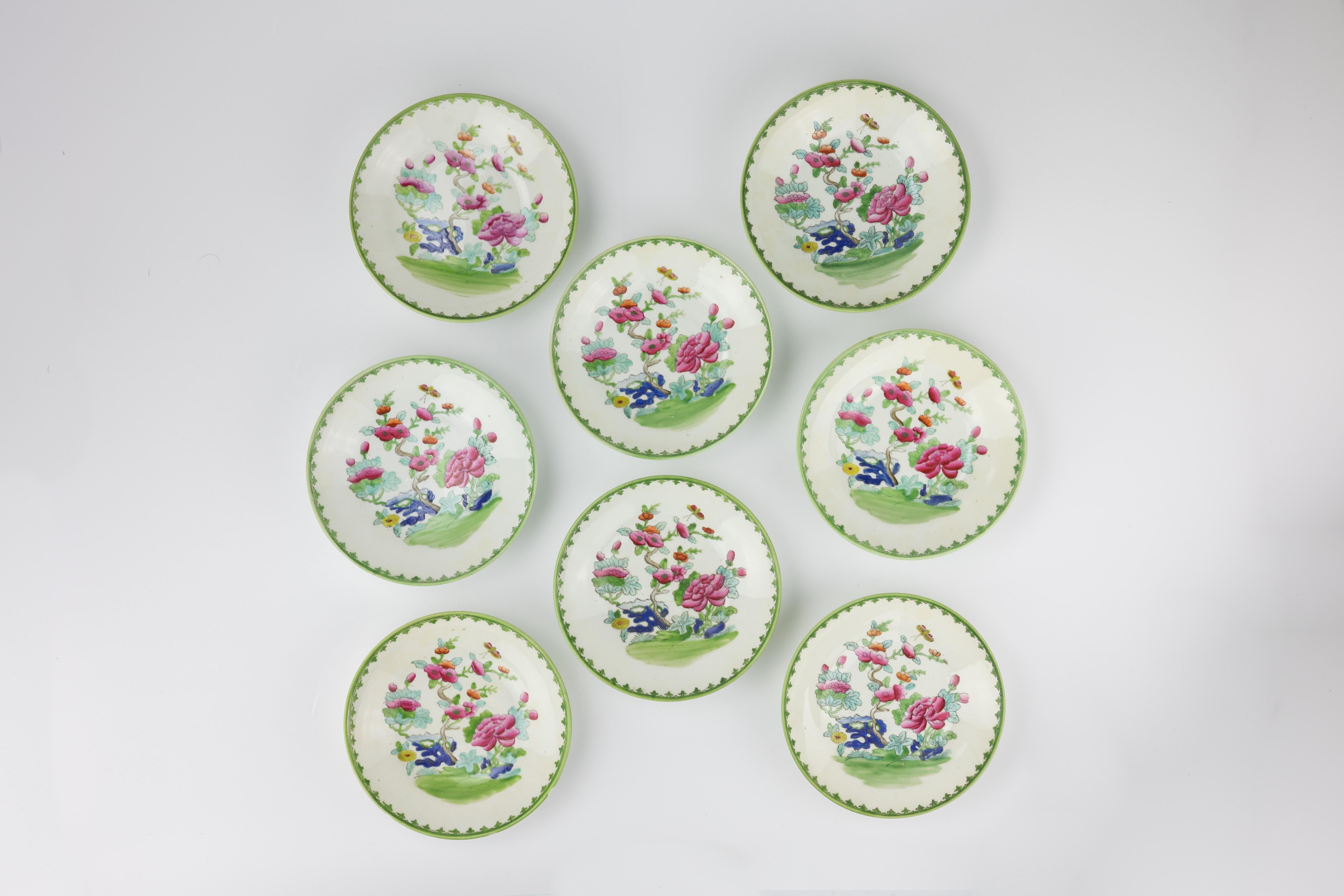 19th Century Staffordshire Porcelain Chinoiserie Tea Set 12