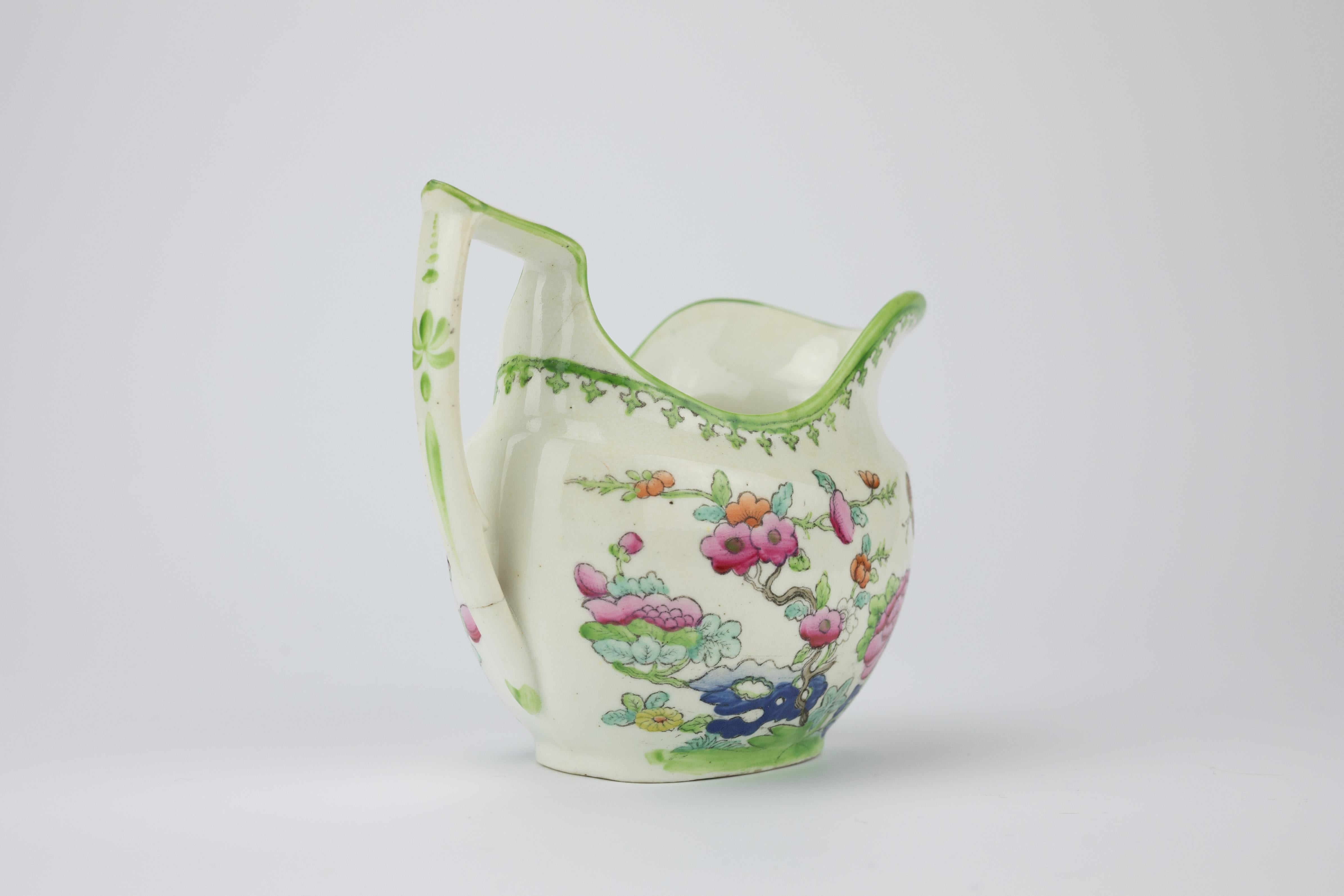 19th Century Staffordshire Porcelain Chinoiserie Tea Set 4