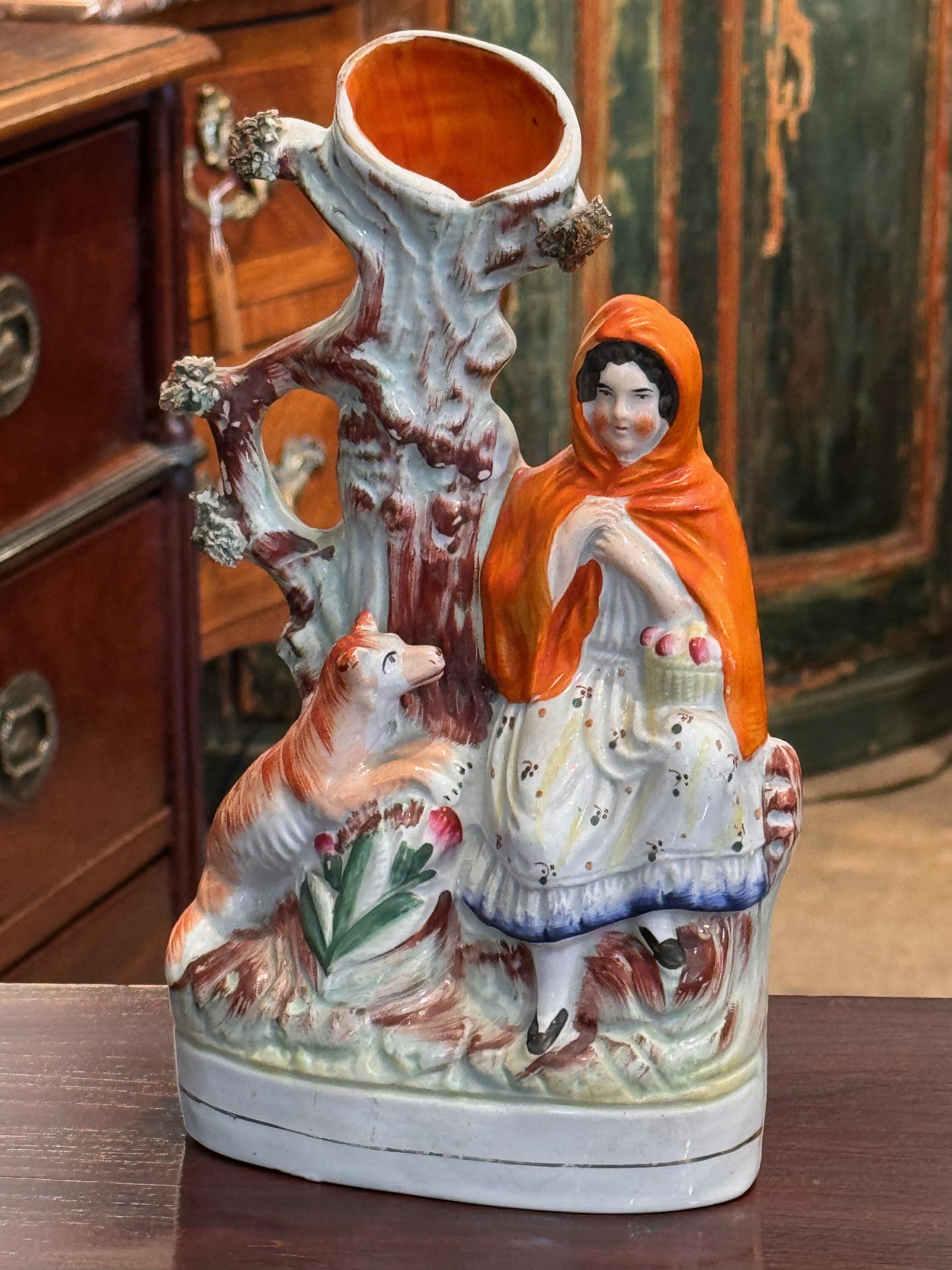 British 19th Century Staffordshire Spill Vase For Sale