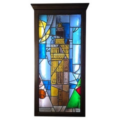 Vidriera del siglo XIX que representa La Giralda, Sevilla