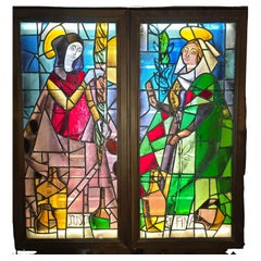 Vidrieras del siglo XIX que representan a Santa Justa y Santa Rufina