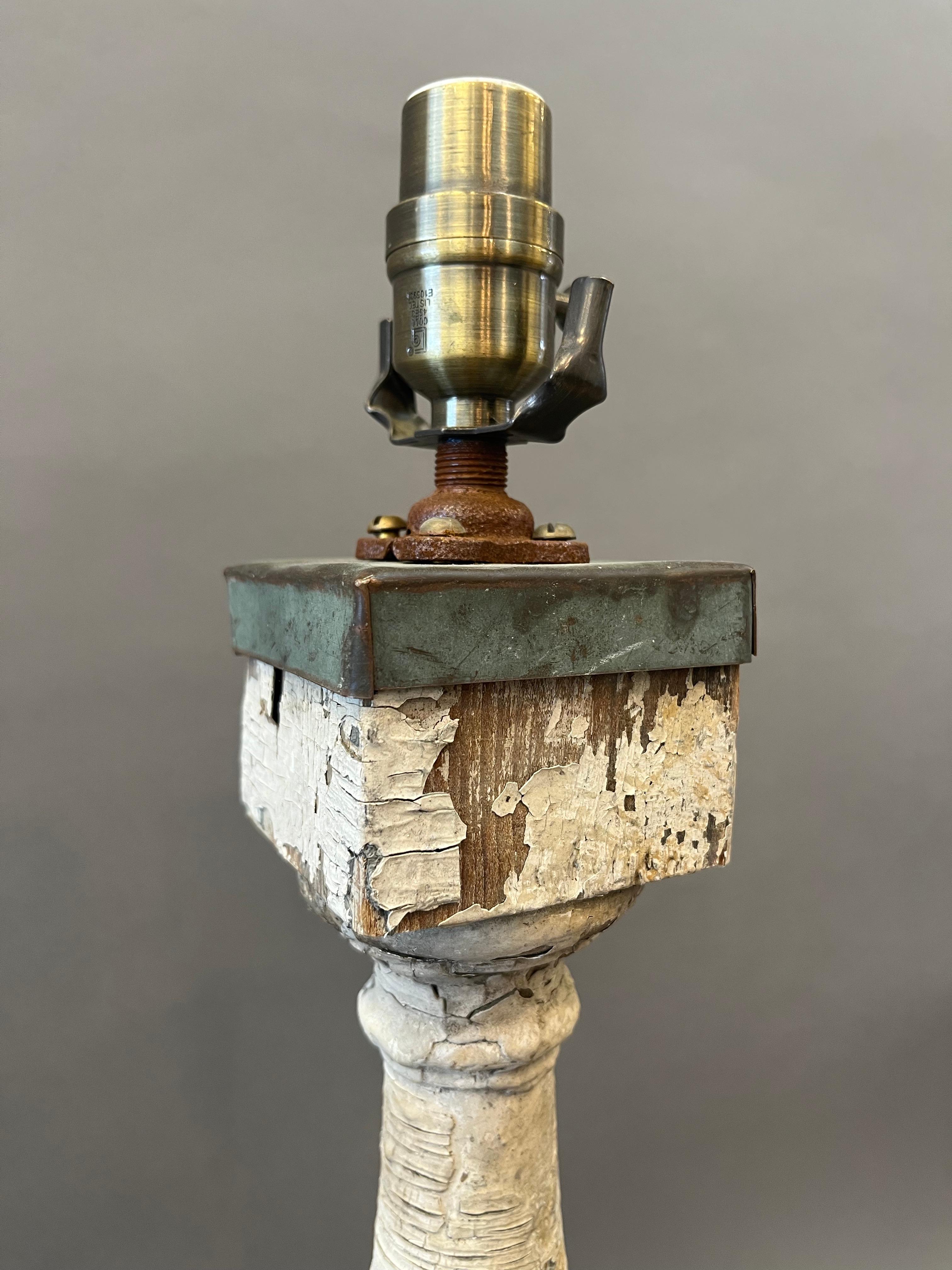 American 19th Century Stair Balustrade Converted to a Lamp For Sale