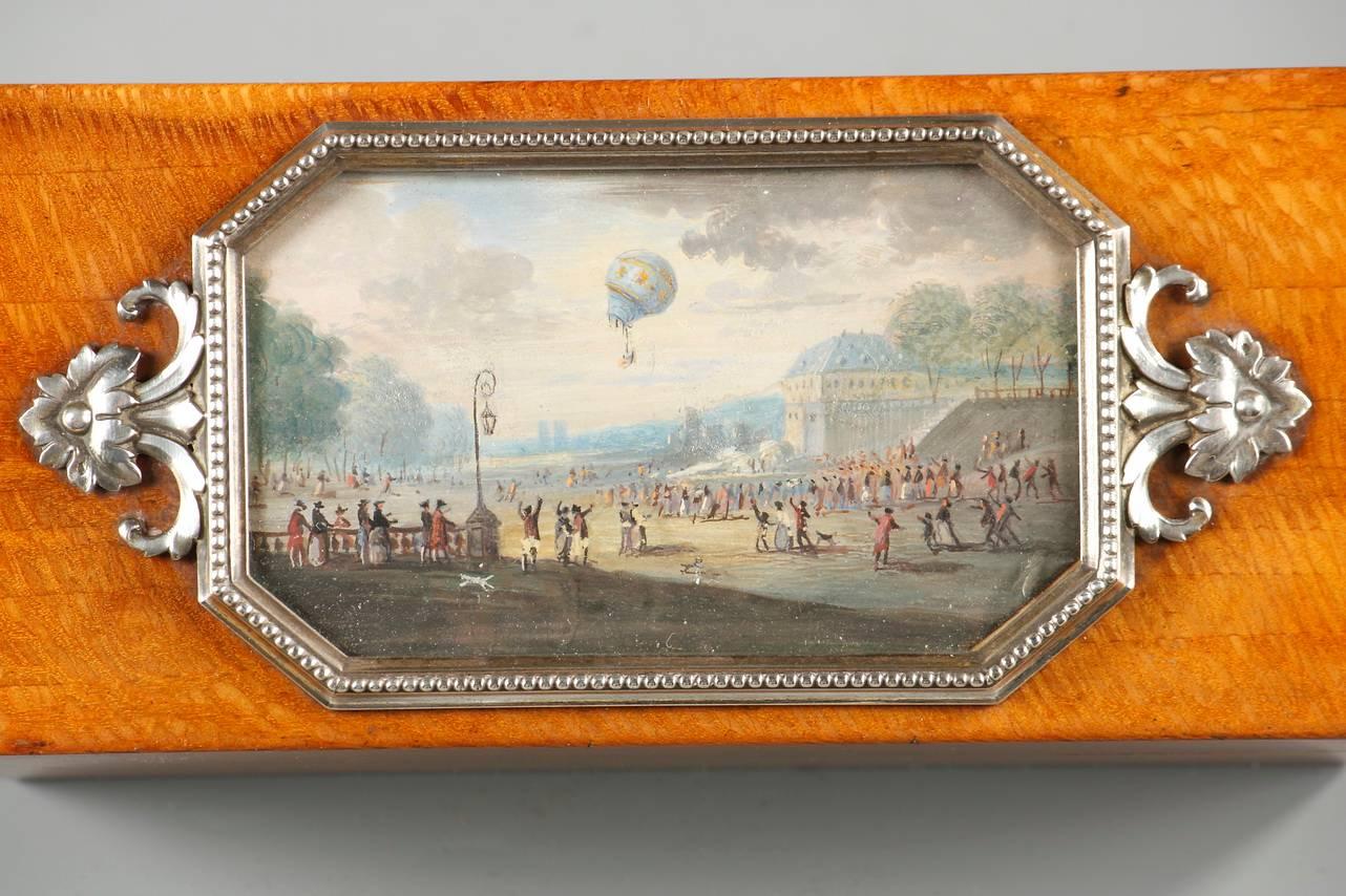 Empire 19th Century Box with Miniature in Gouache