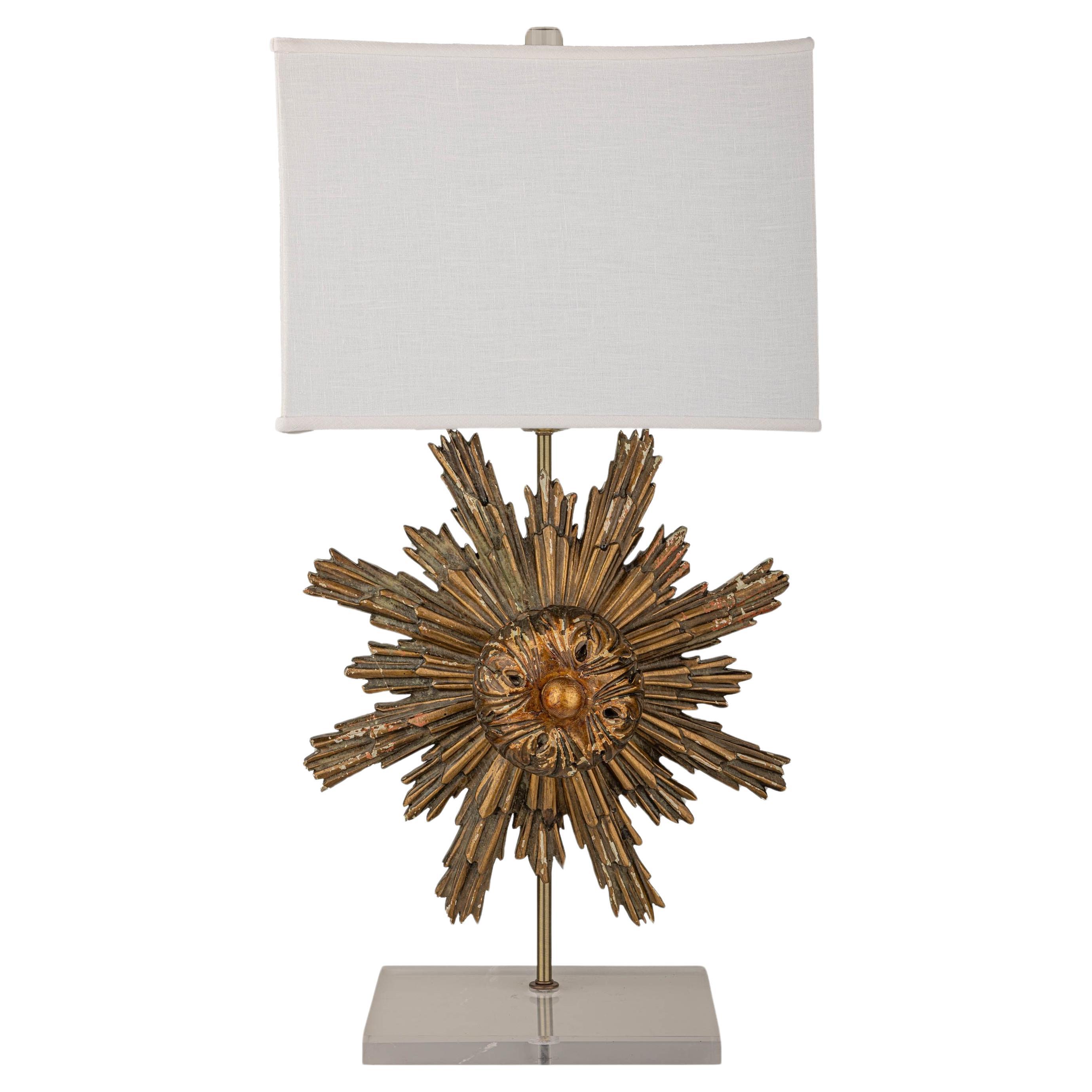 19th Century Starburst Table Lamp For Sale