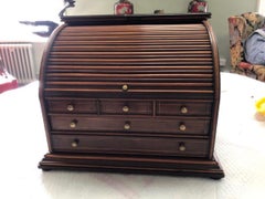 19th Century Stationary Roll Top Bureau/Box