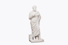 19th Century Statuary Marble Figure of Sophocles circa 1810