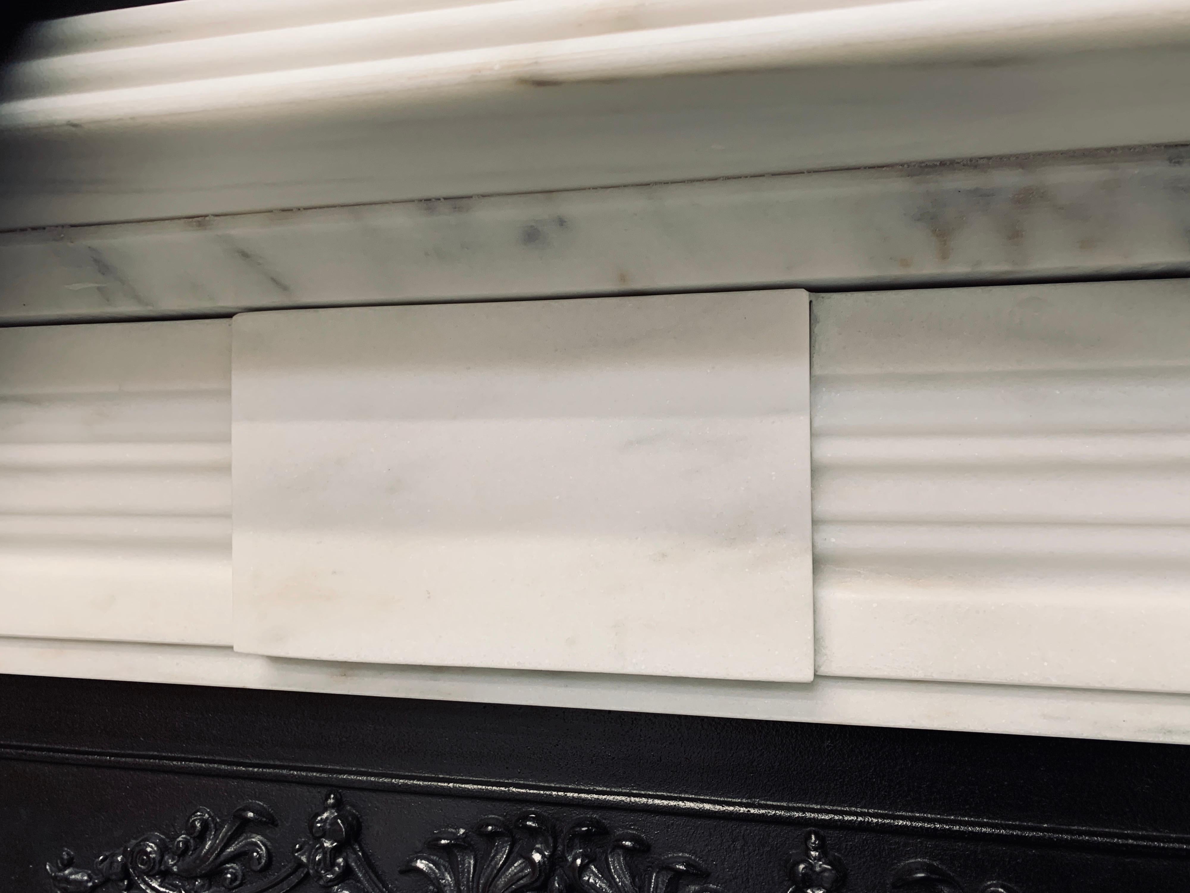 19th Century Statuary Marble Regency Style Fireplace Surround In Good Condition In Edinburgh, GB