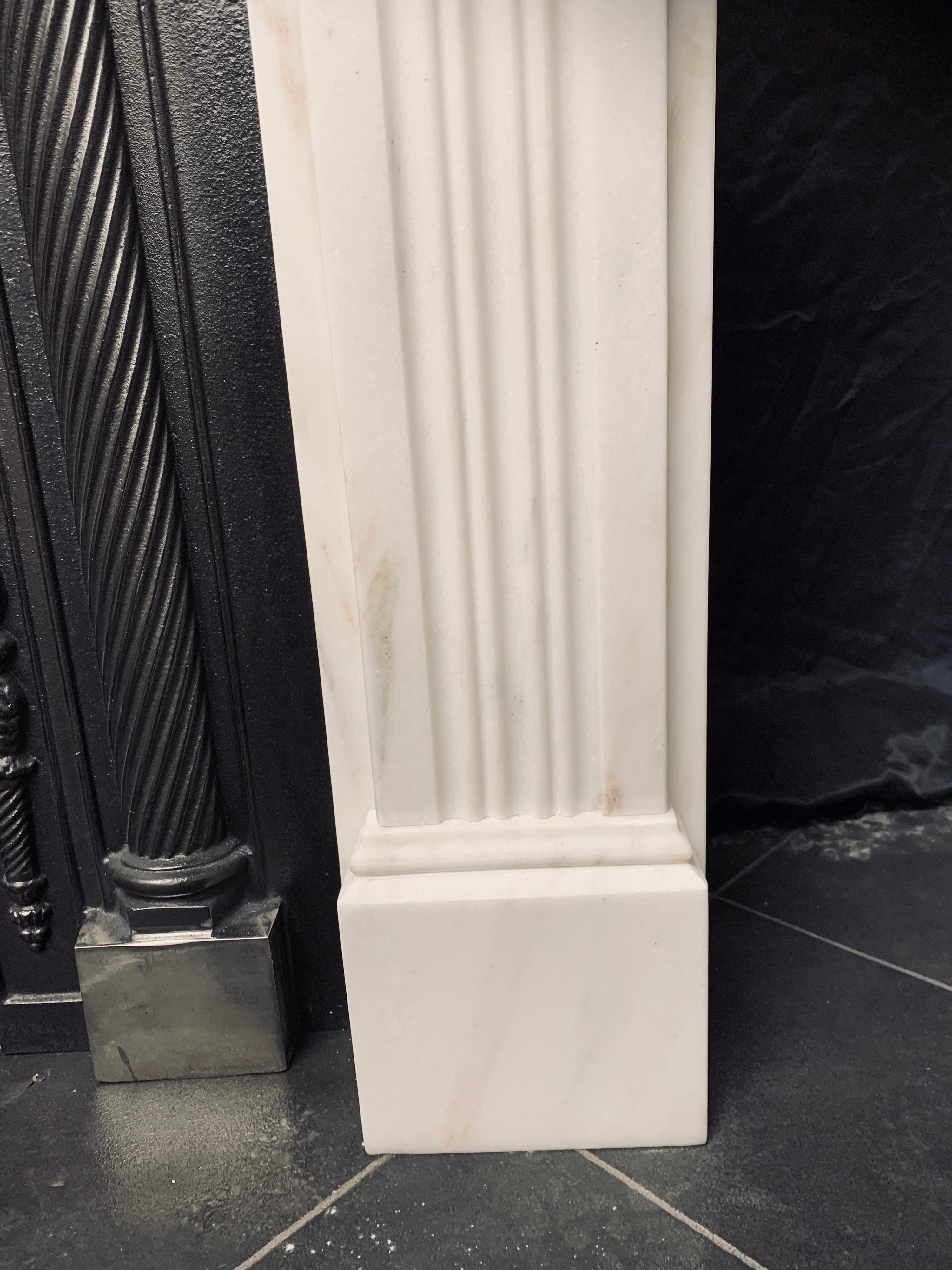 19th Century Statuary Marble Regency Style Fireplace Surround 1