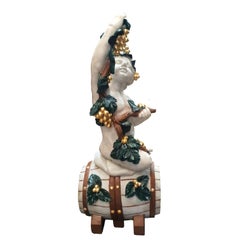 19th Century Statuary Marble Sculpture Cherub Bacchus