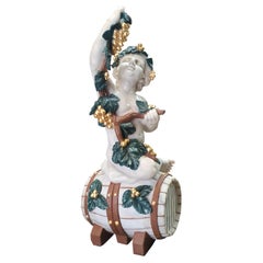 19th Century Statuary Marble Sculpture Cherub Bacchus