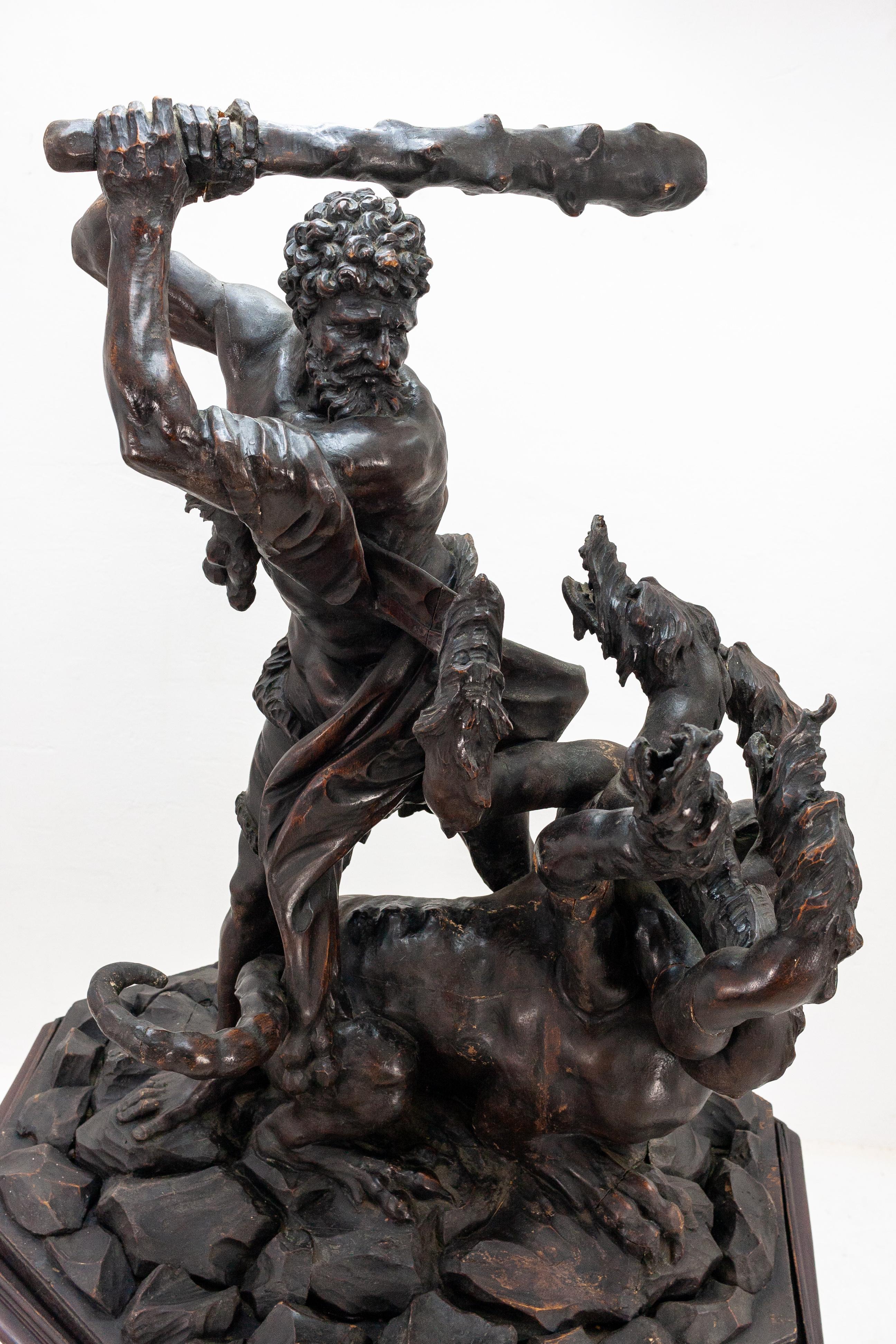 19th Century Statue Hercules Slaying the Hydra 3