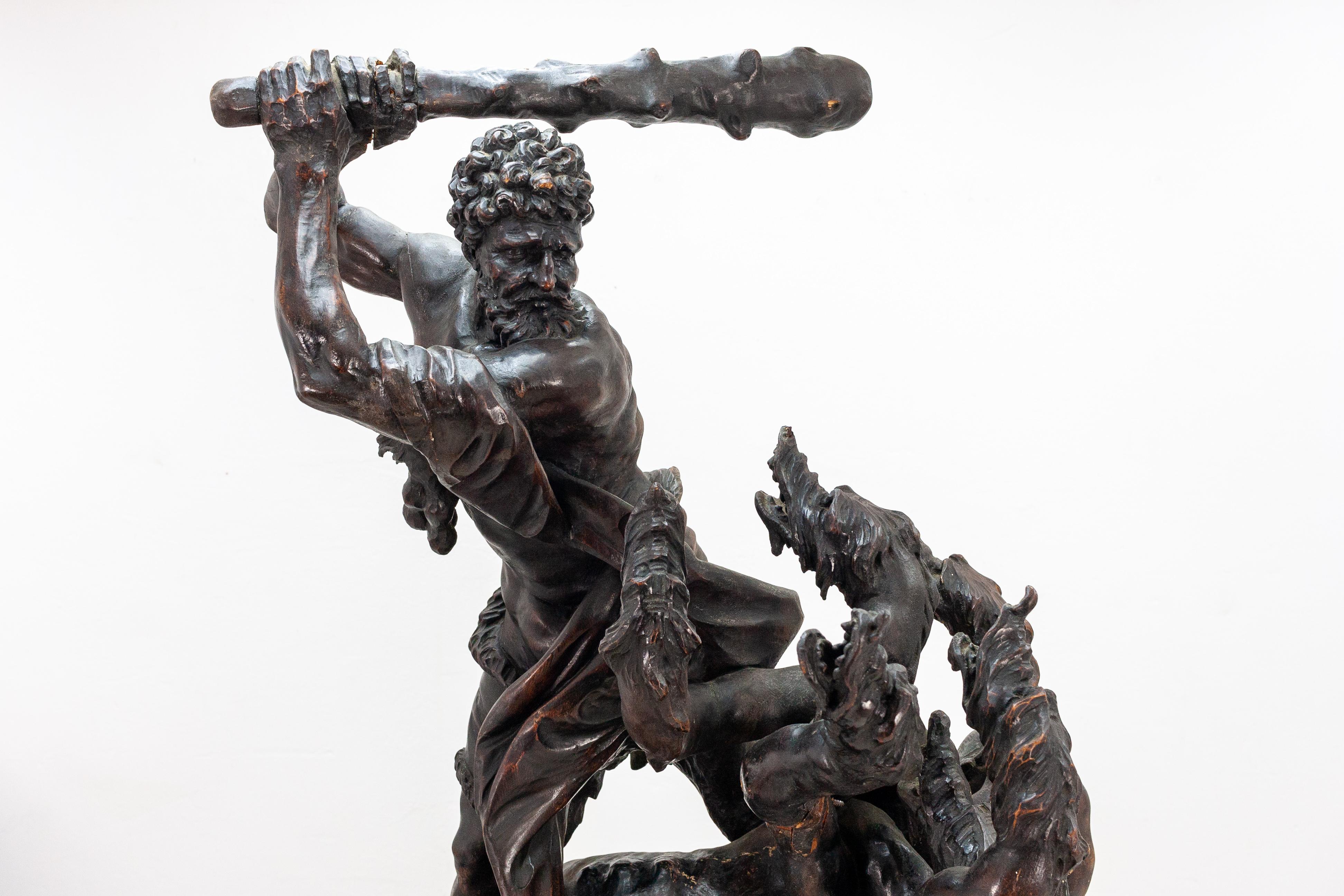 19th Century Statue Hercules Slaying the Hydra 4
