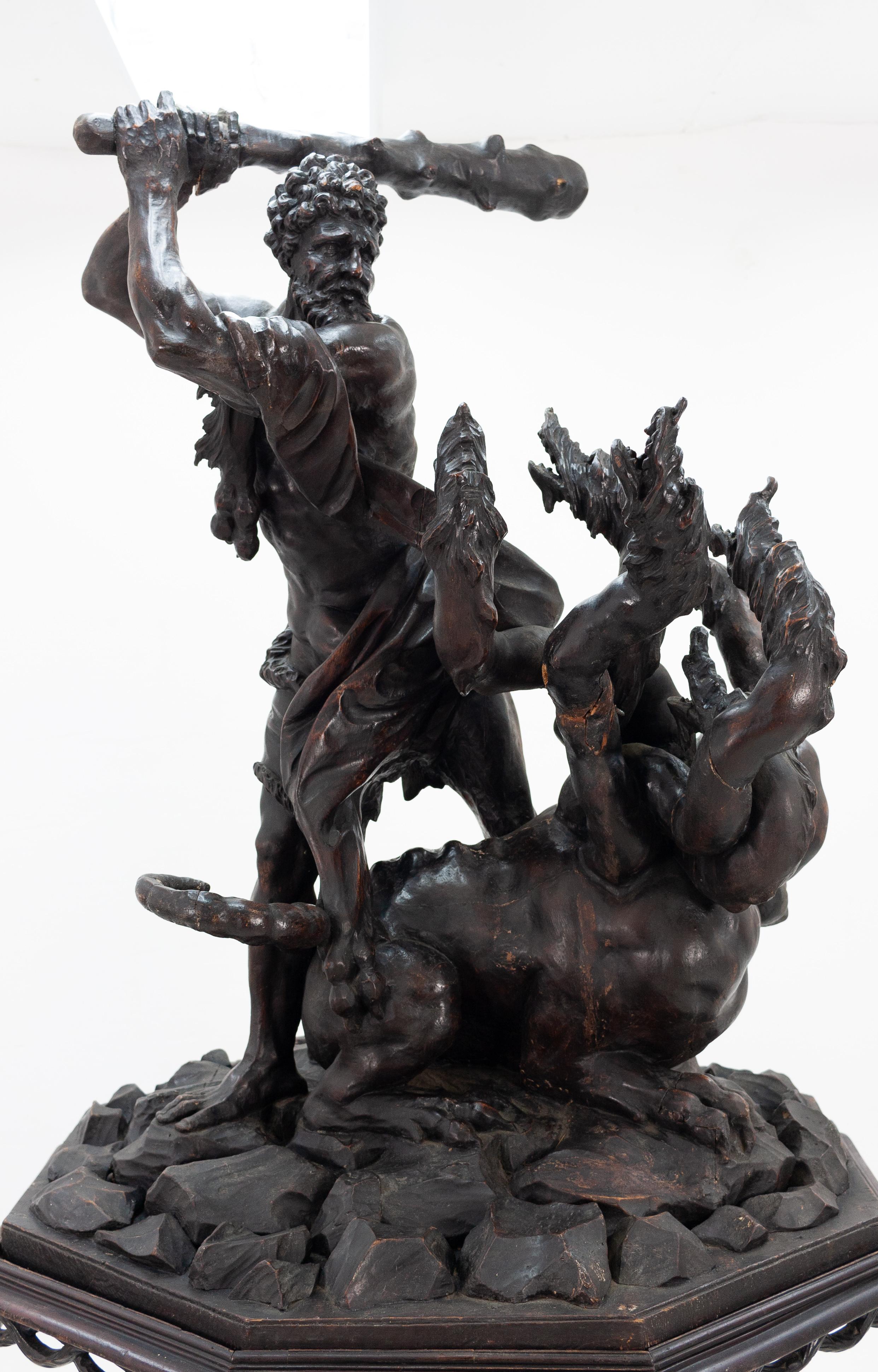 Hellenistic 19th Century Statue Hercules Slaying the Hydra
