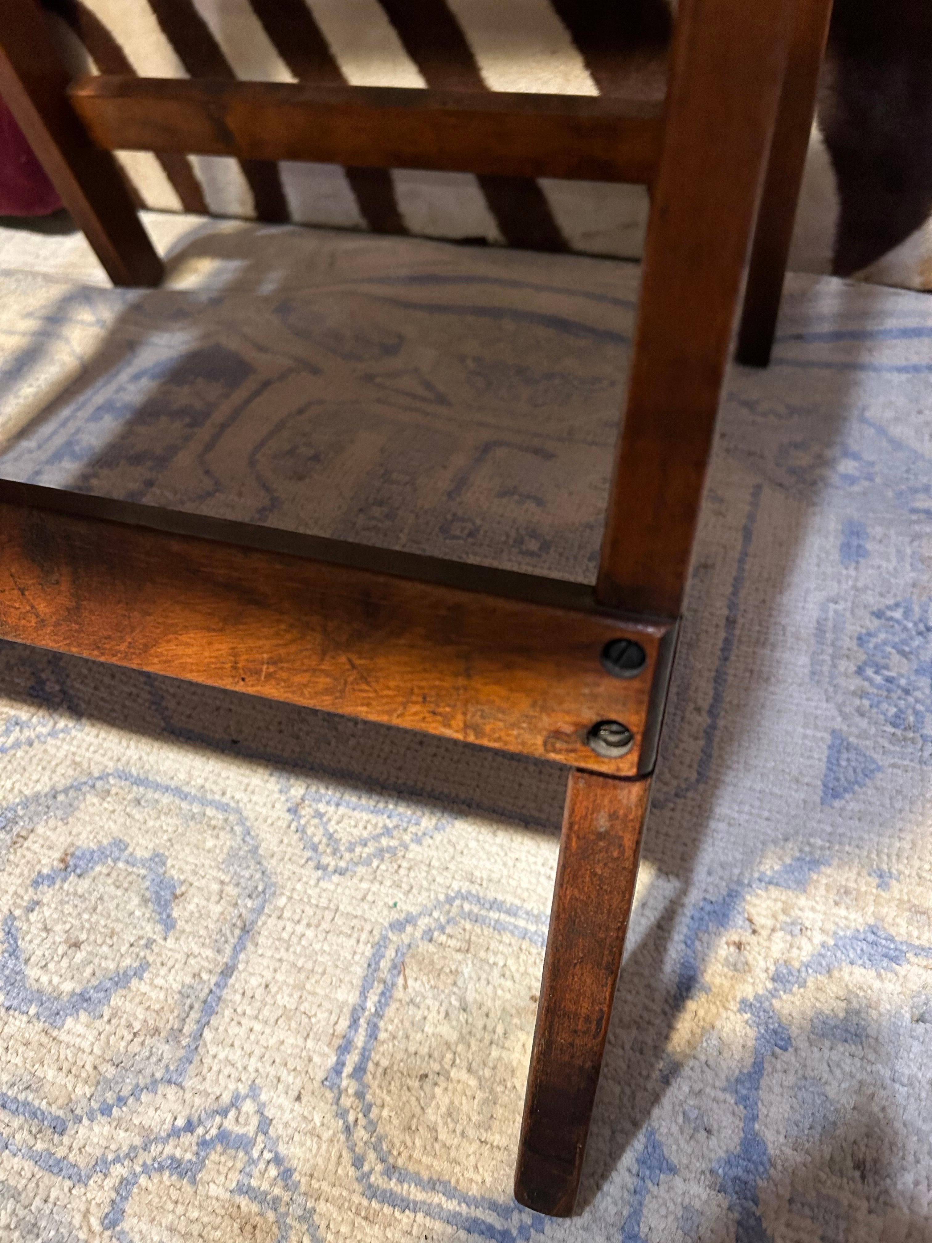 19th Century Steamed Wood Folding Campaign Chair With Metal Hardware For Sale 3