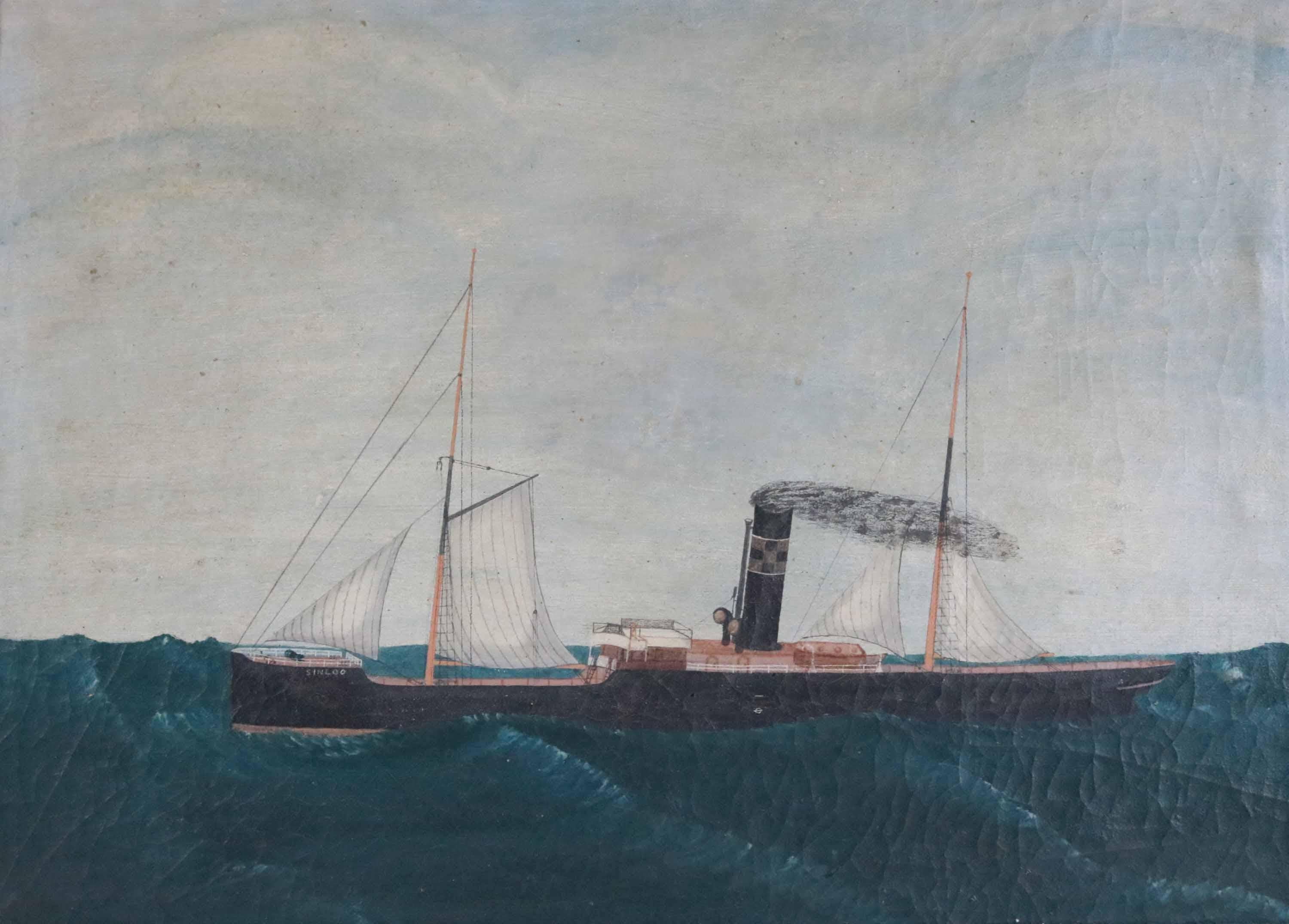An early to mid-19th century painting of the steamship 