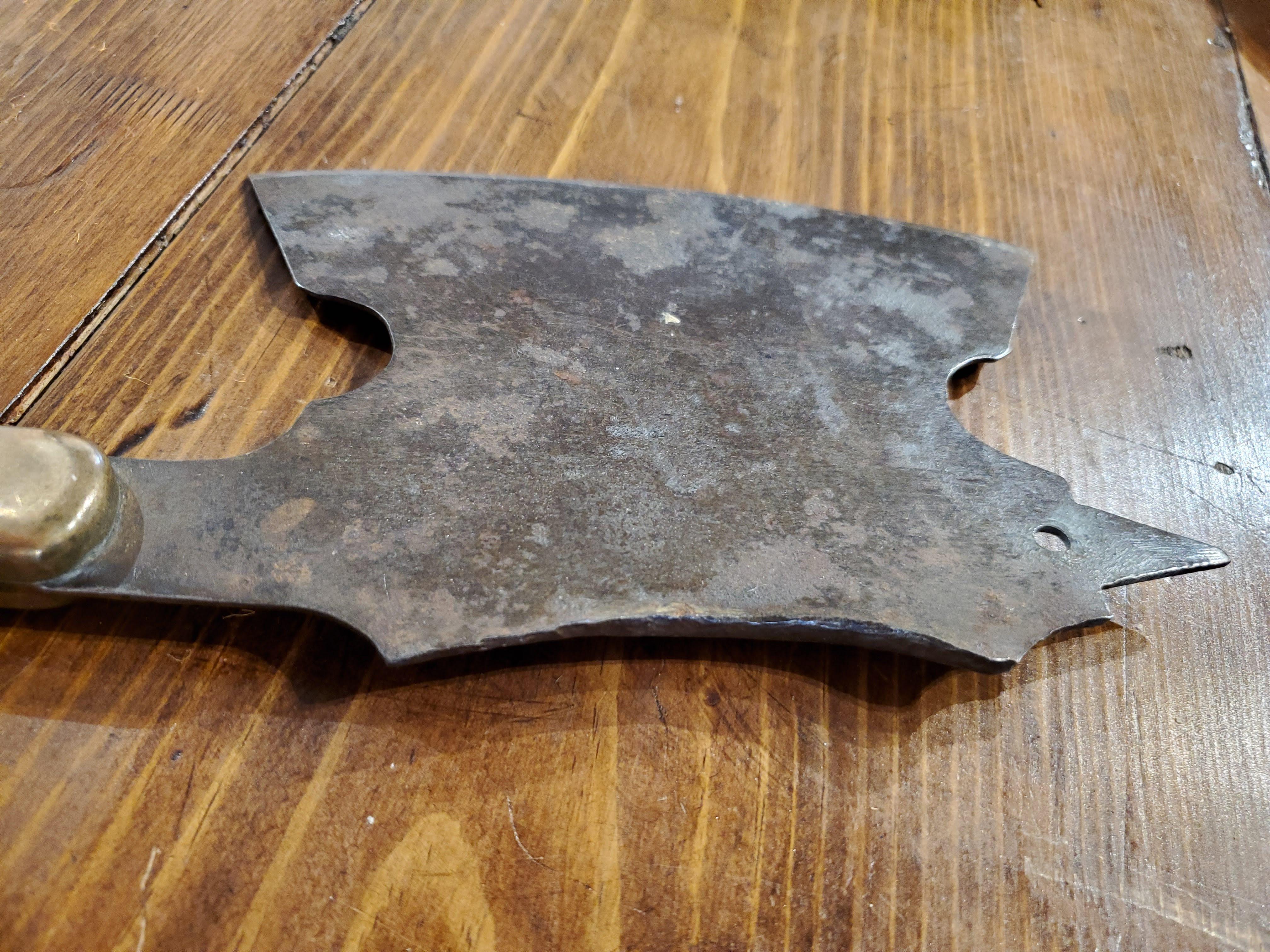 19th Century Steel and Bronze Virginian Tobacco Hatchet In Good Condition For Sale In Middleburg, VA