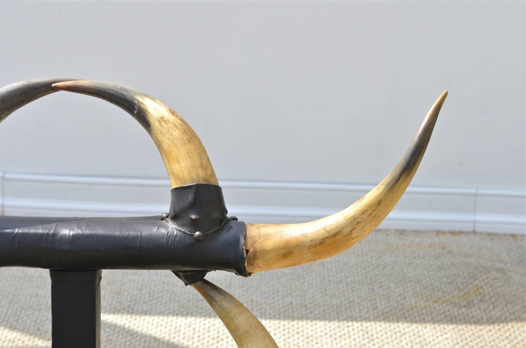 Hand-Crafted 19th Century Steer Horn Chair of a Petite Size