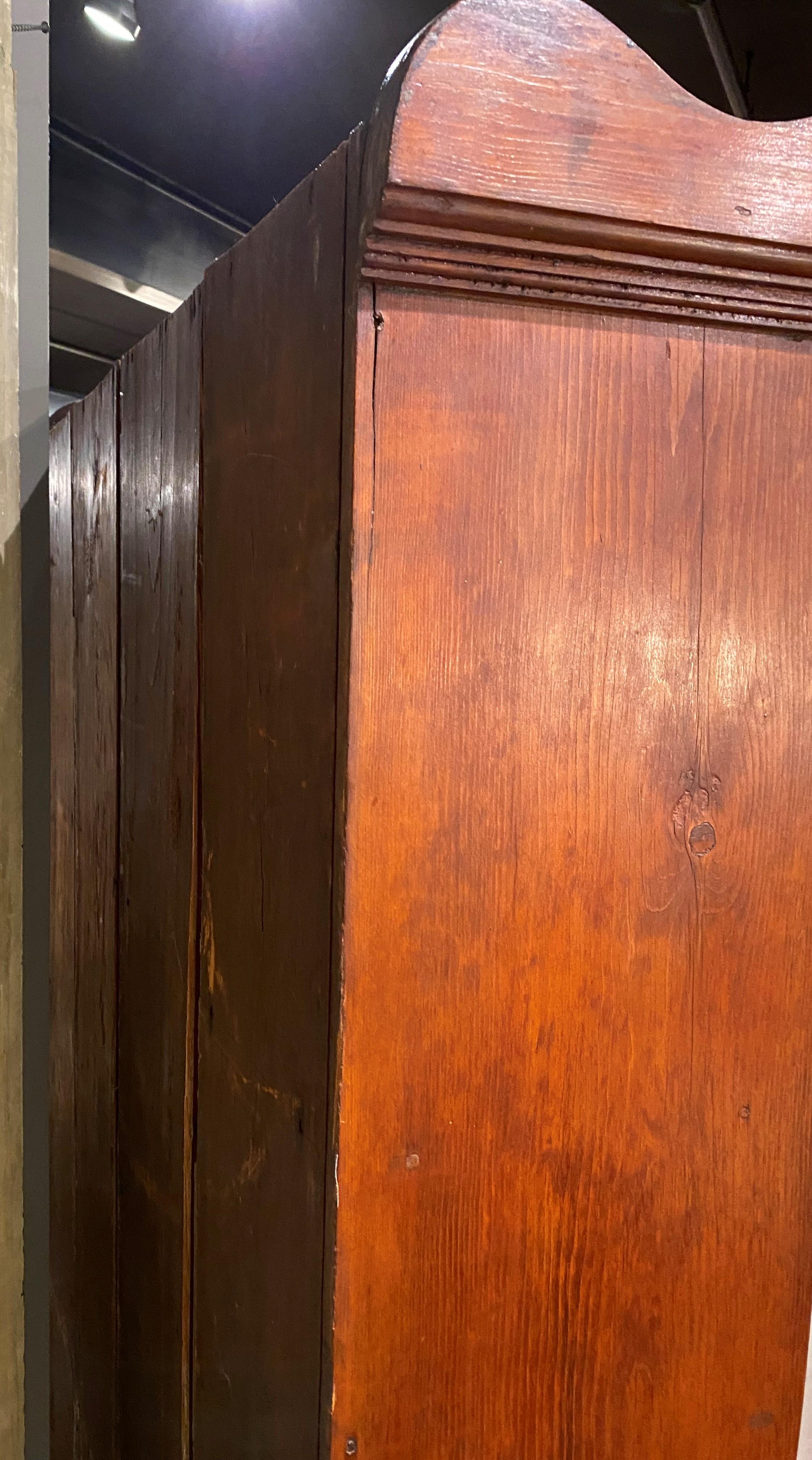 19th Century Stepback Cupboard with Glazed Doors & Unusual Carved Cornice 11