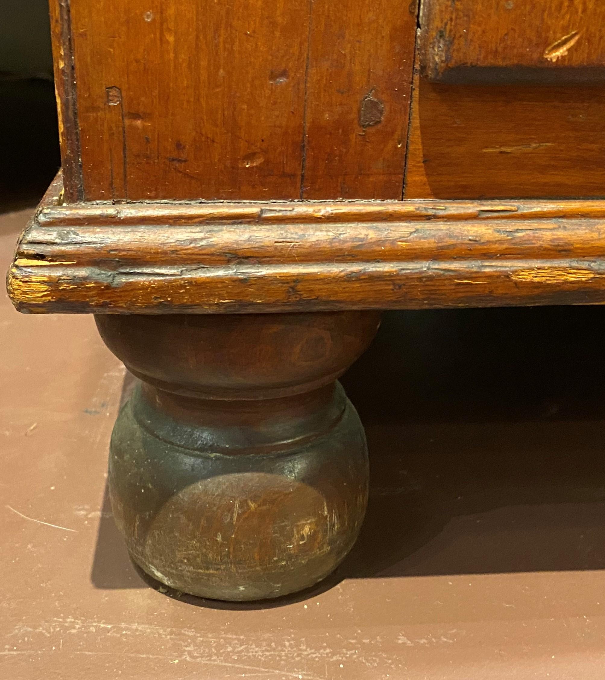 19th Century Stepback Cupboard with Glazed Doors & Unusual Carved Cornice 13