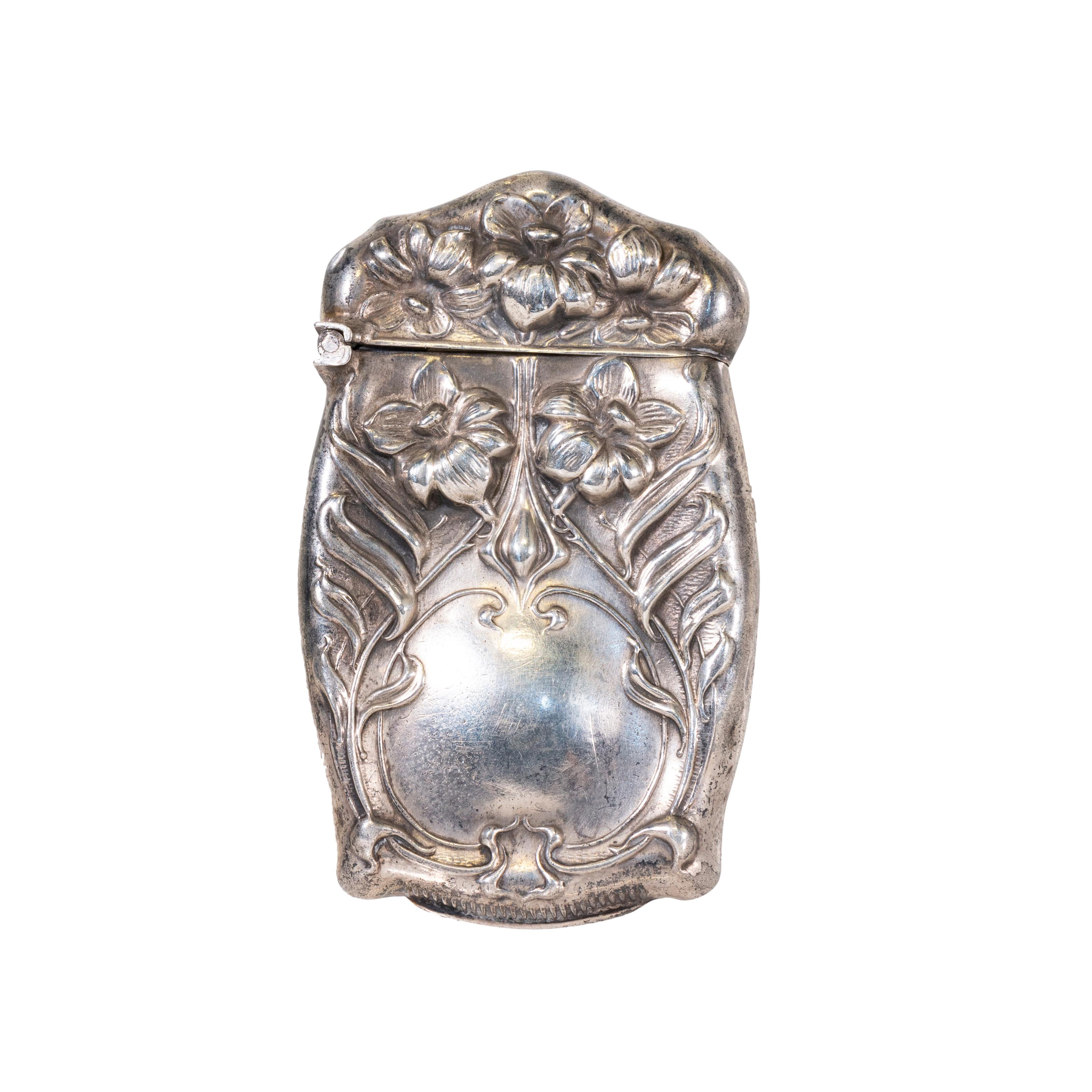 19th Century Sterling Art Nouveau Match Safe Collection In Good Condition For Sale In Coeur d'Alene, ID