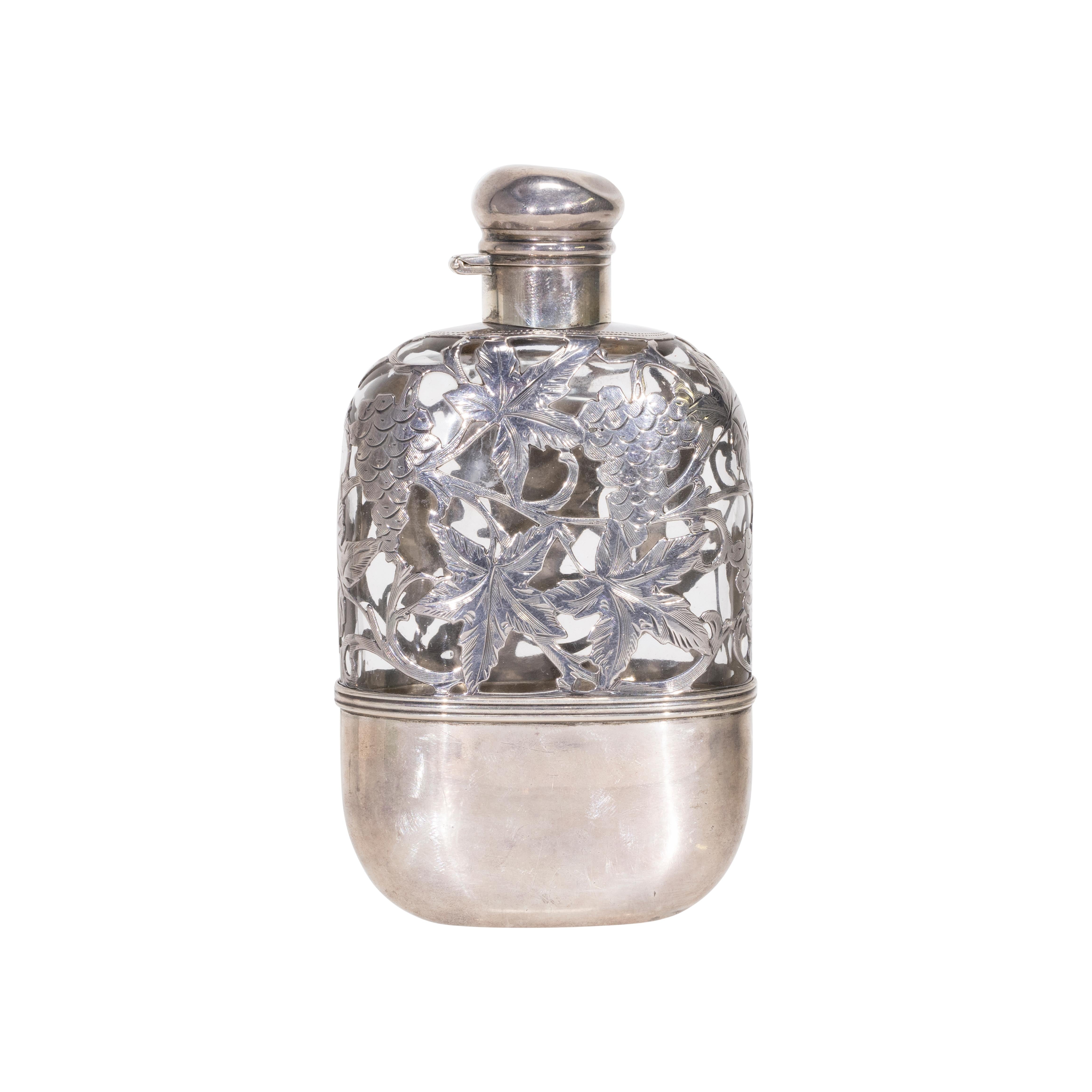 antique glass flask