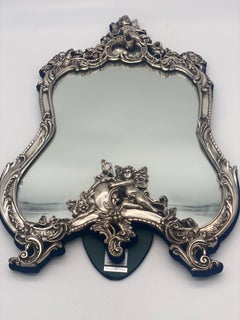 miroir Fae baroque en argent sterling du 19ème siècle