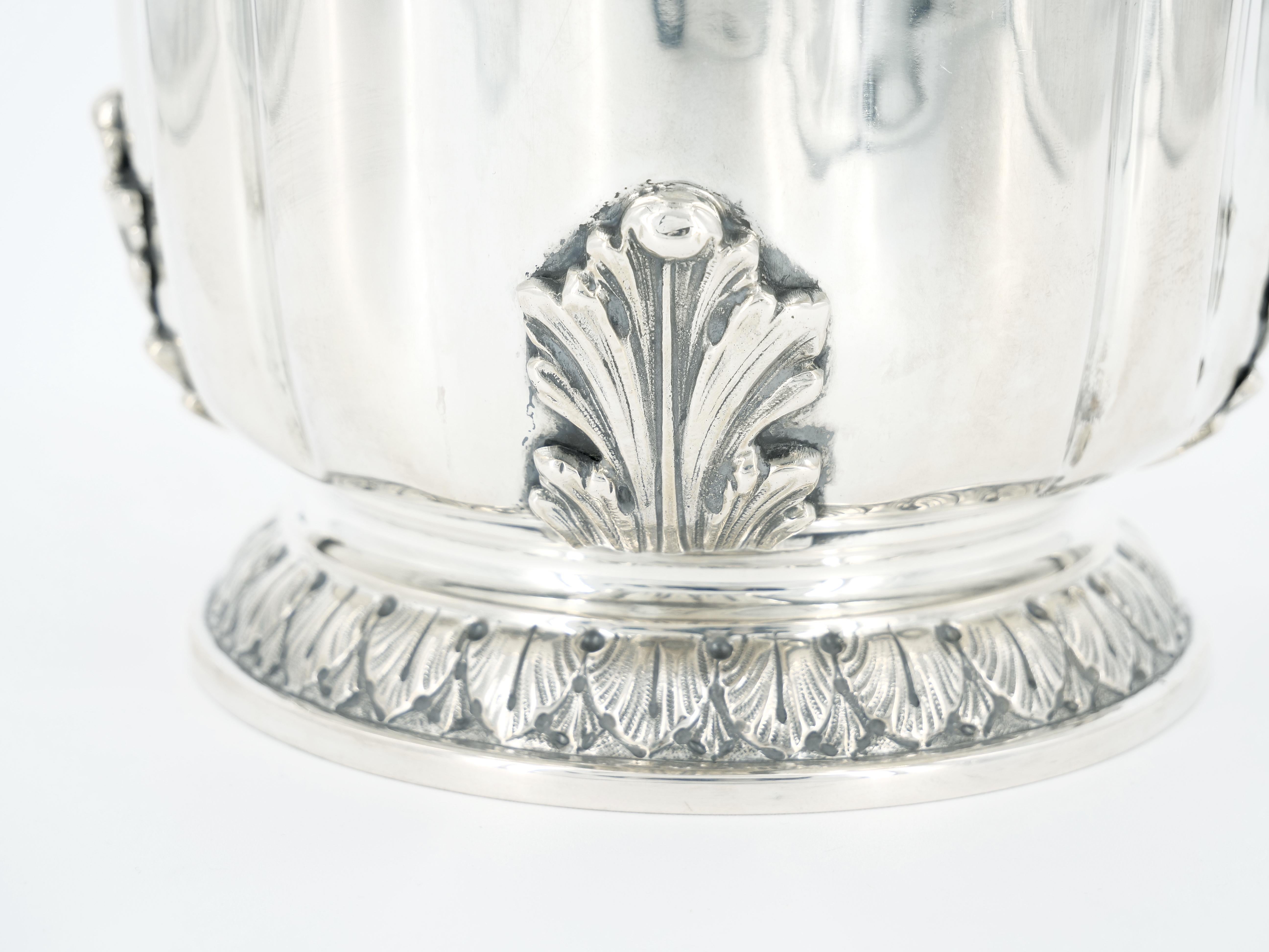 19th Century Sterling Silver Barware Wine Cooler / Ice Bucket For Sale 5