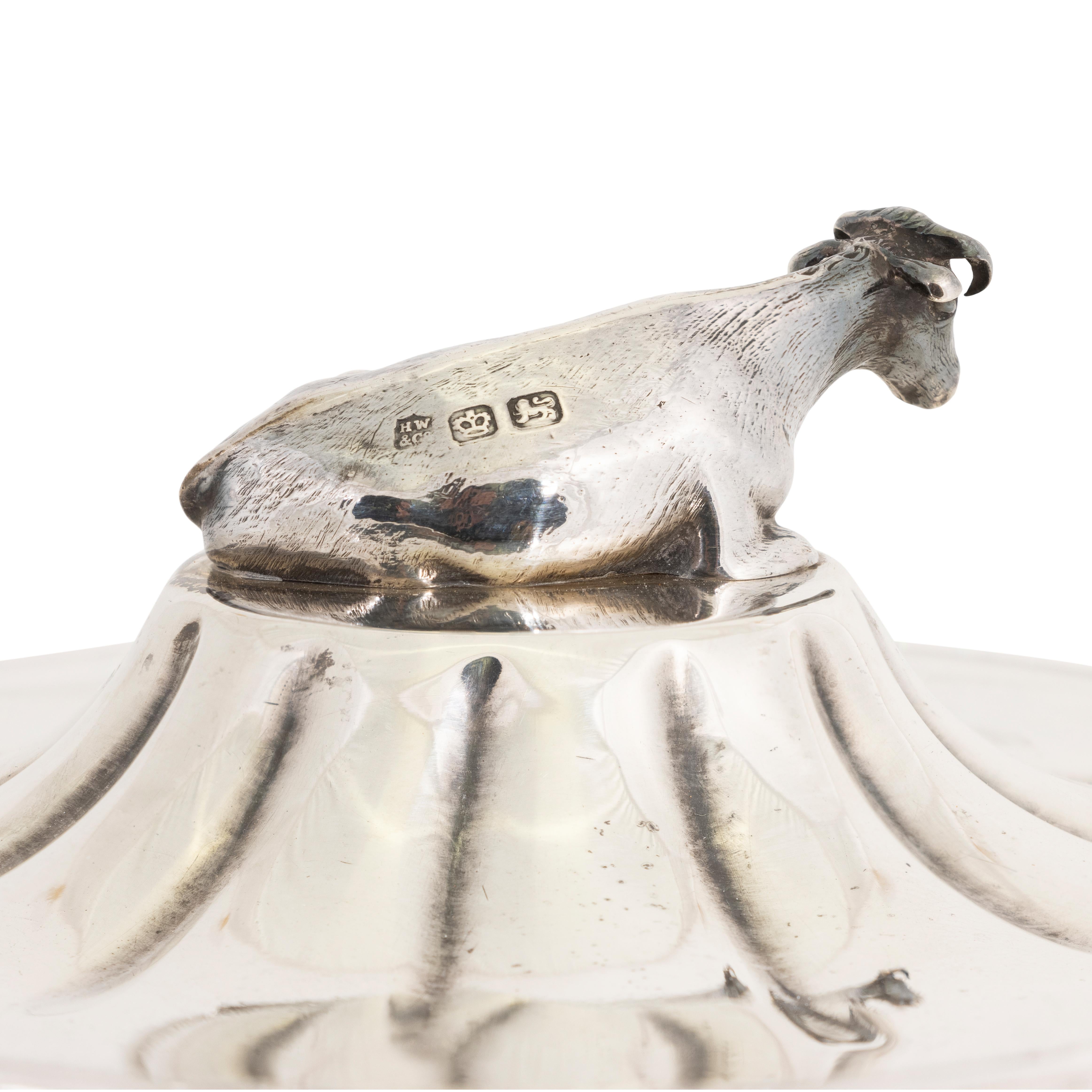 glass butter dish with cow on lid