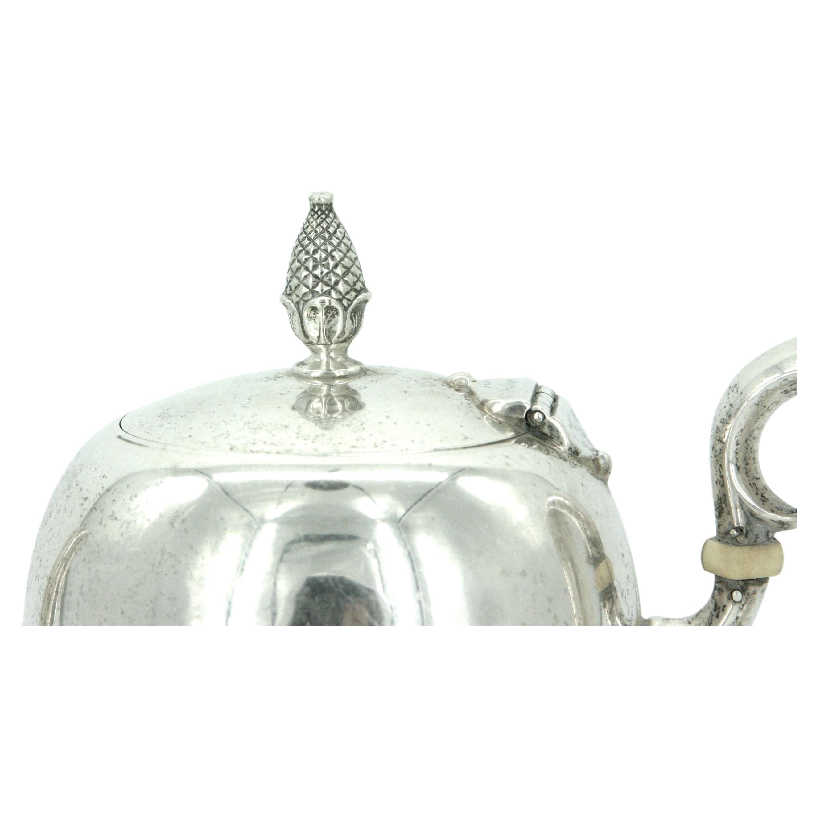 19th Century Sterling Silver Chocolate / Coffee Pot For Sale 3